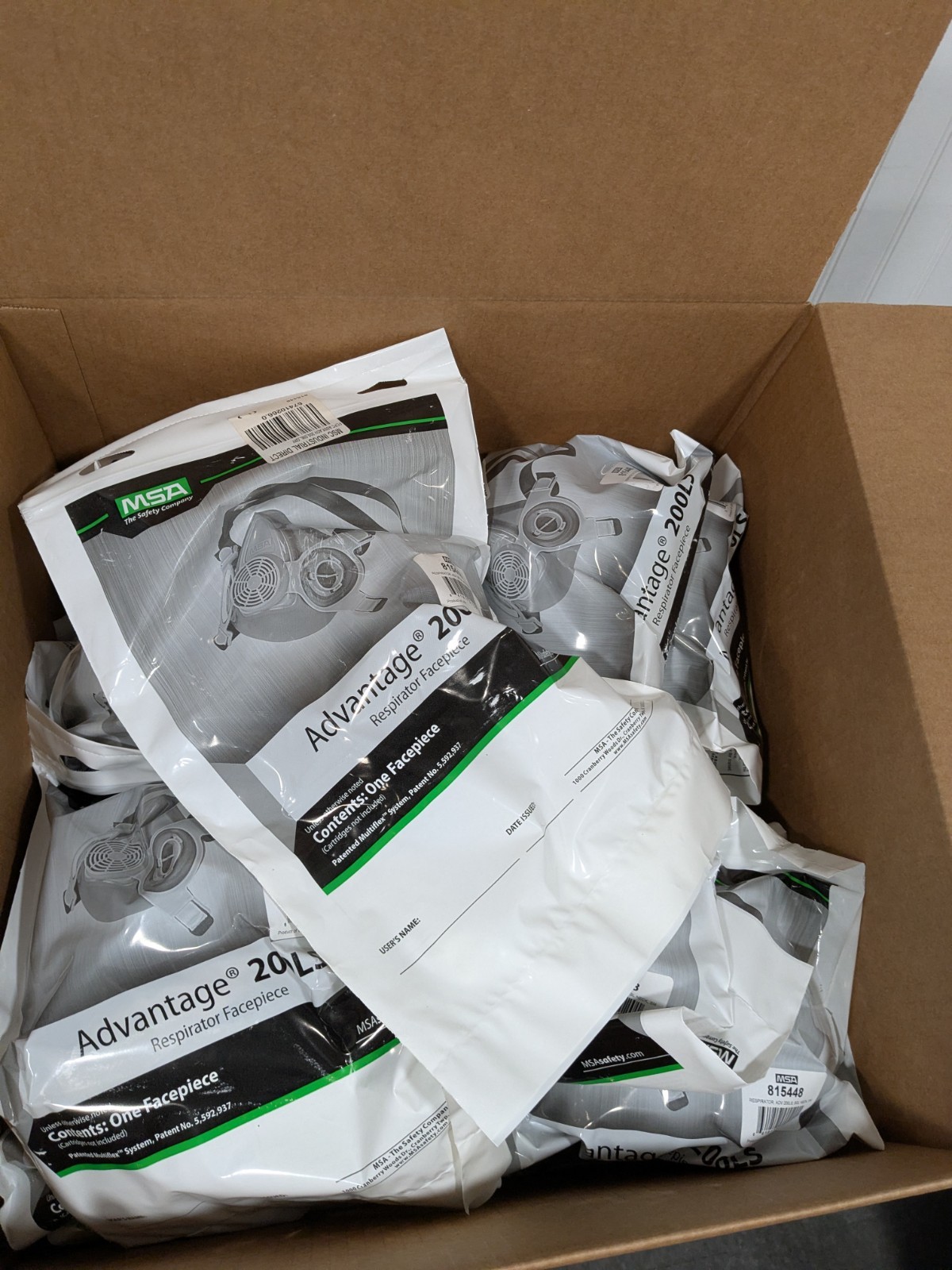 (35) MSA Advantage 200LS Half-Mask Respirator Facepiece Single Strap Size Small