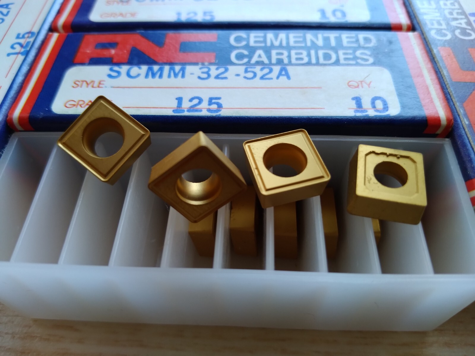 10 pcs. SCMM-32-52A American National Carbide Grade 125 Inserts