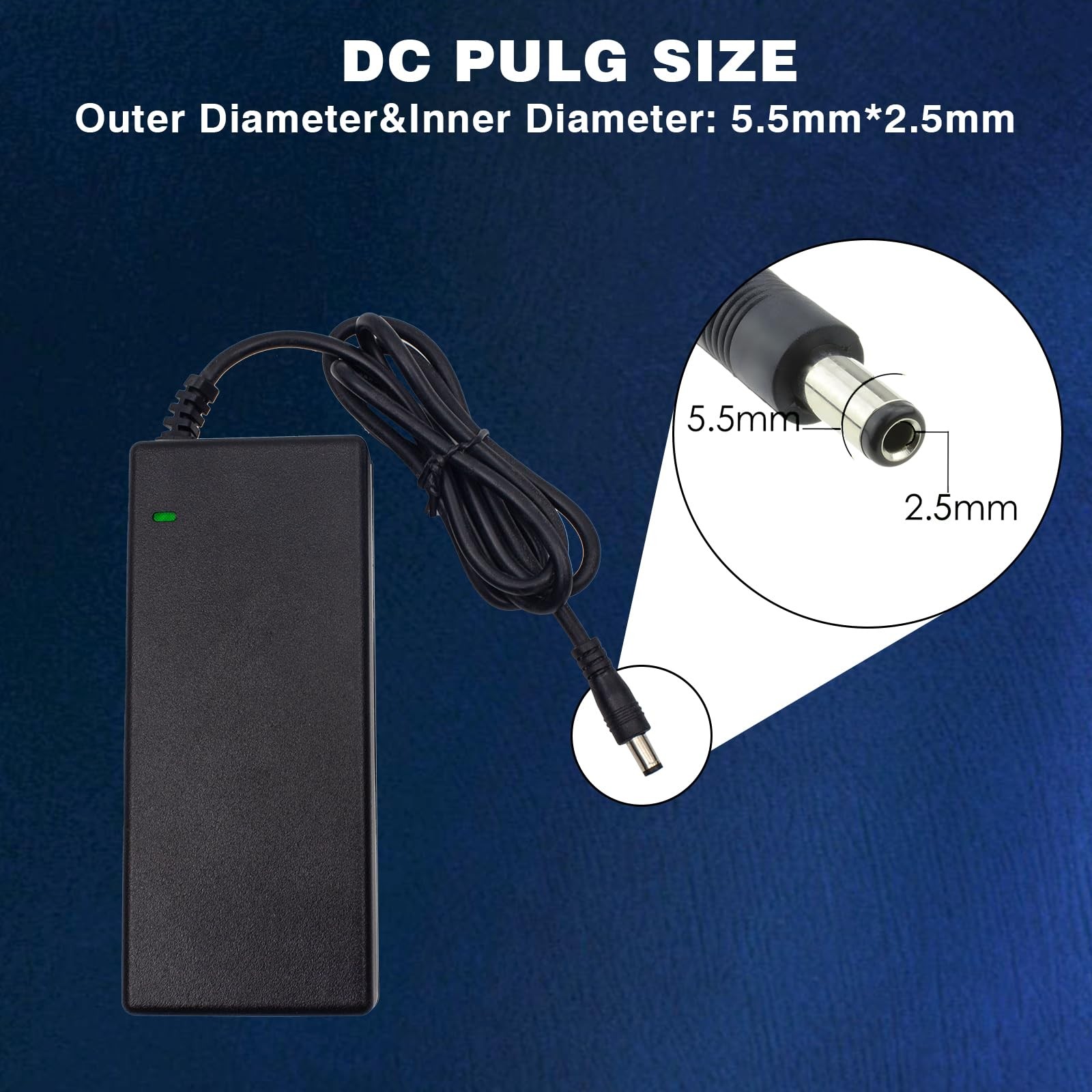 UL Listed 12V 8A Power Supply Adapter,96W AC 100-240V to DC 12V 8A Transforme…