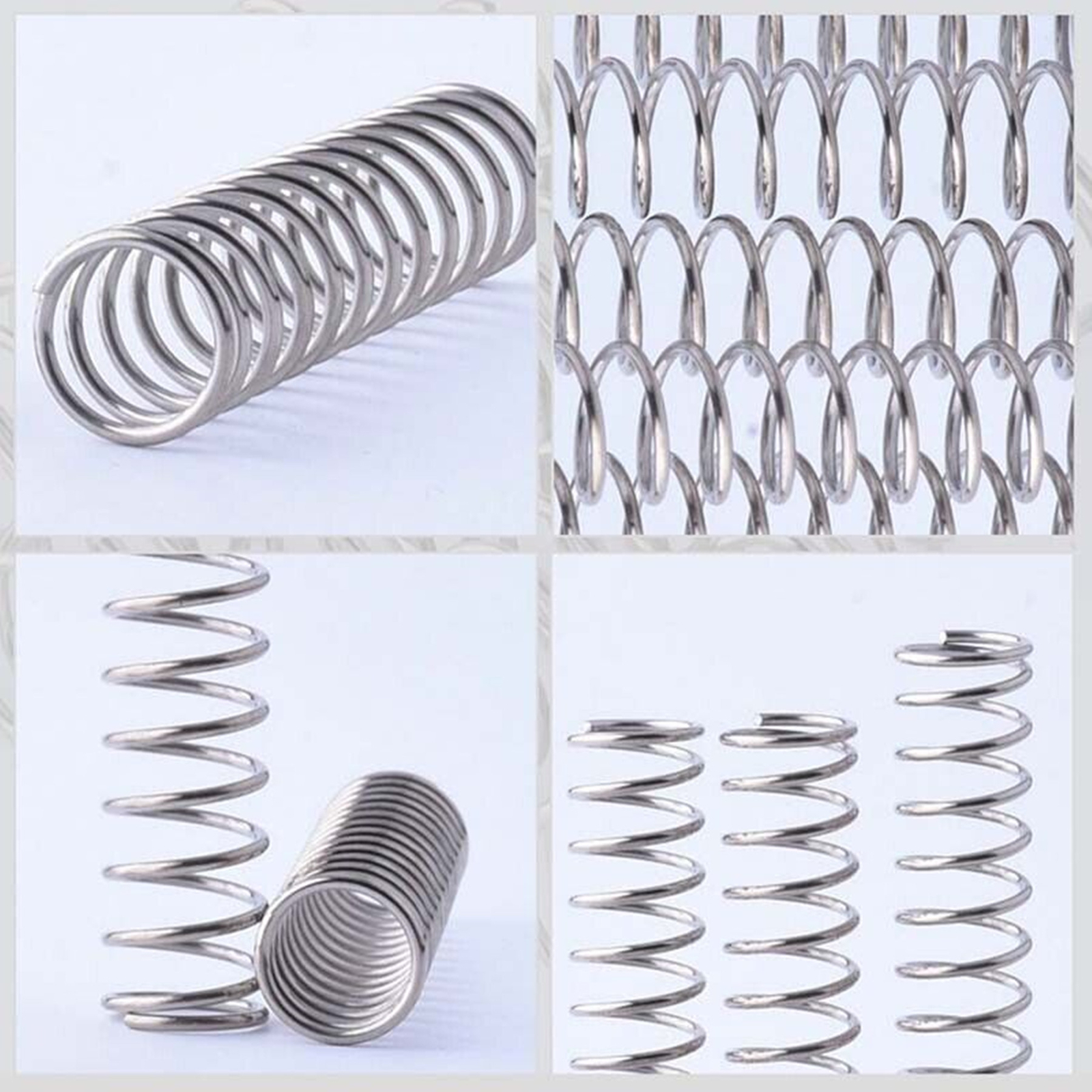 10 Pcs 304 Stainless Steel Spring Compression Pressure Springs 0.6mm Wire Dia.