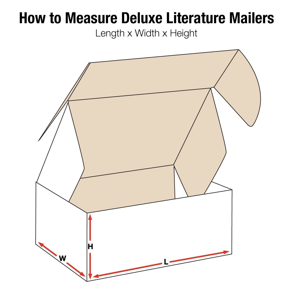 Aviditi White Deluxe Literature Mailing Boxes, 12 1/8 x 9 1/4 x 2 Inches, Pack o