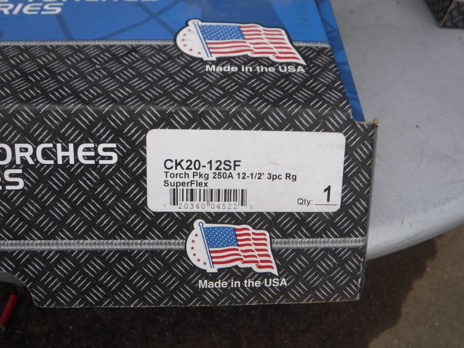 CK20 Water Cooled TIG Torch Kit Flex 250A 12.5′ 3-Pc Super-Flex CK20-12SF FX USA