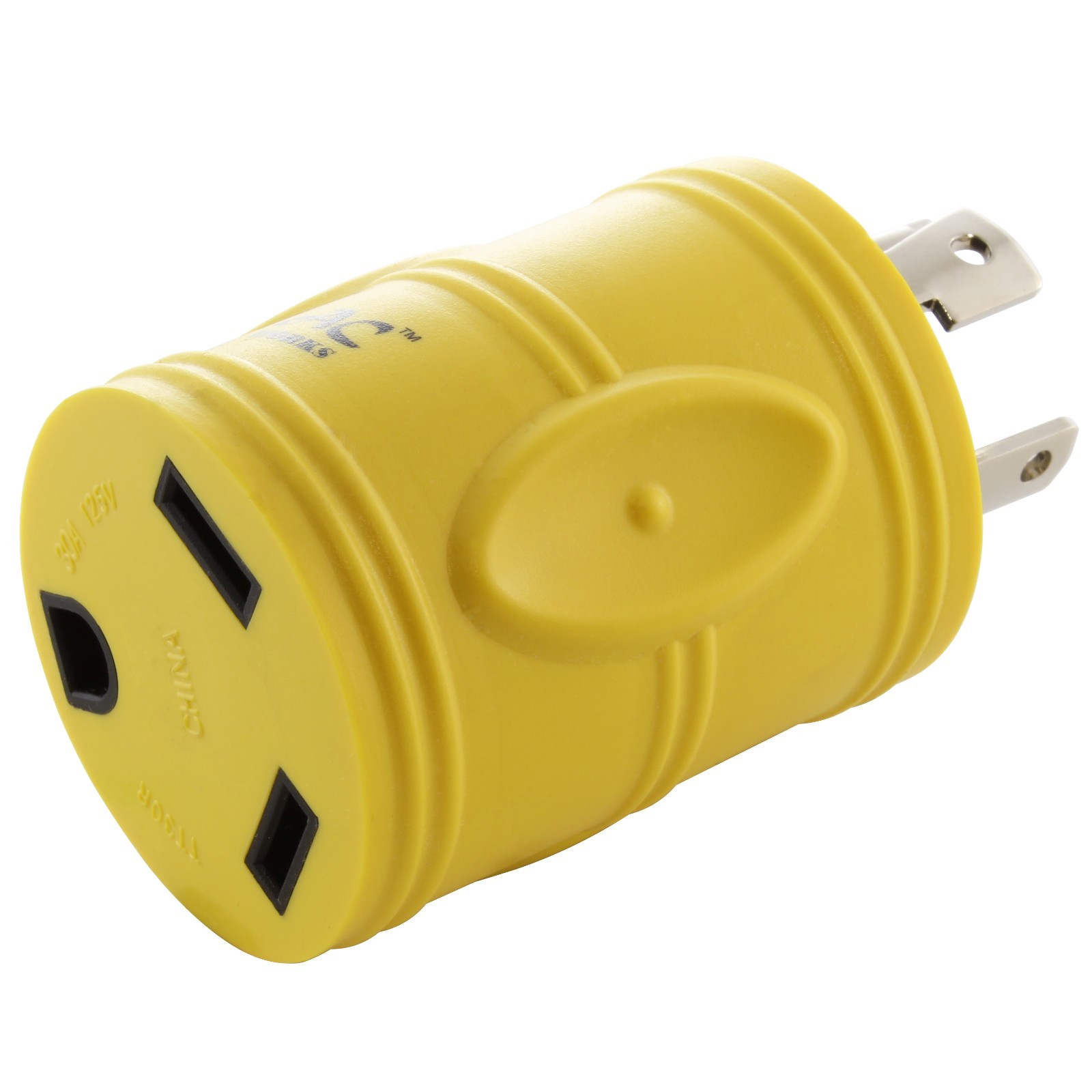 Compact Locking RV Adapter NEMA L14-30P to NEMA TT-30R by AC WORKS®