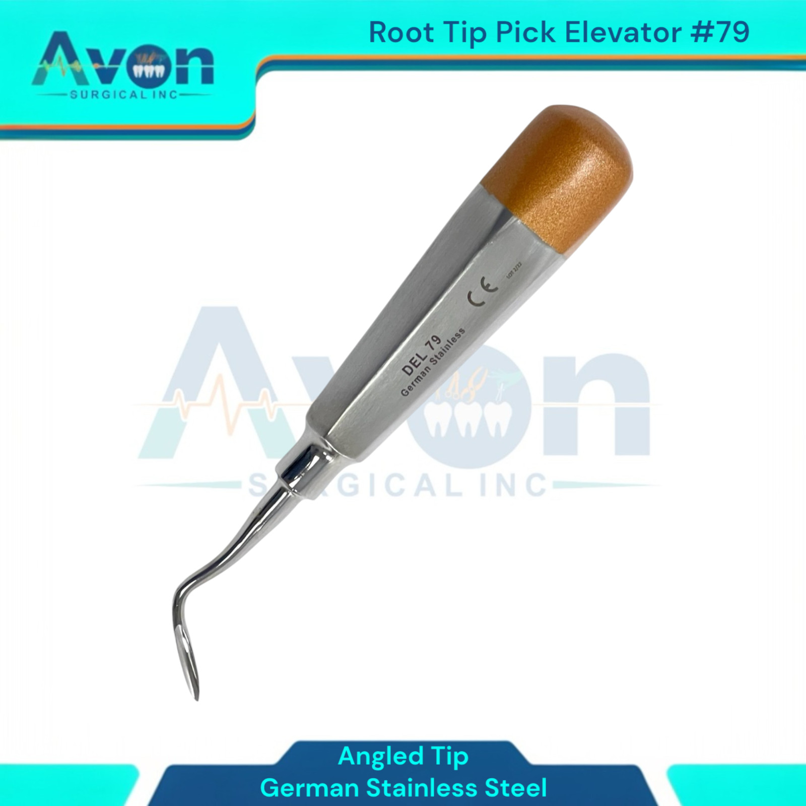 3 Count Apical Root Tip Picks, Dental Tooth Extraction Elevators #78, #79, #80