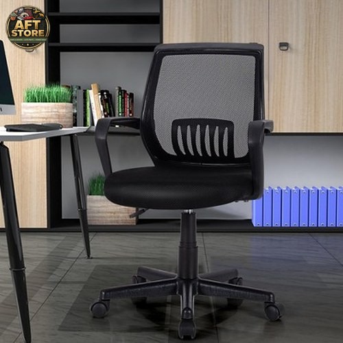Costway Adjustable Mesh Office Chair with Lumbar Support – Black