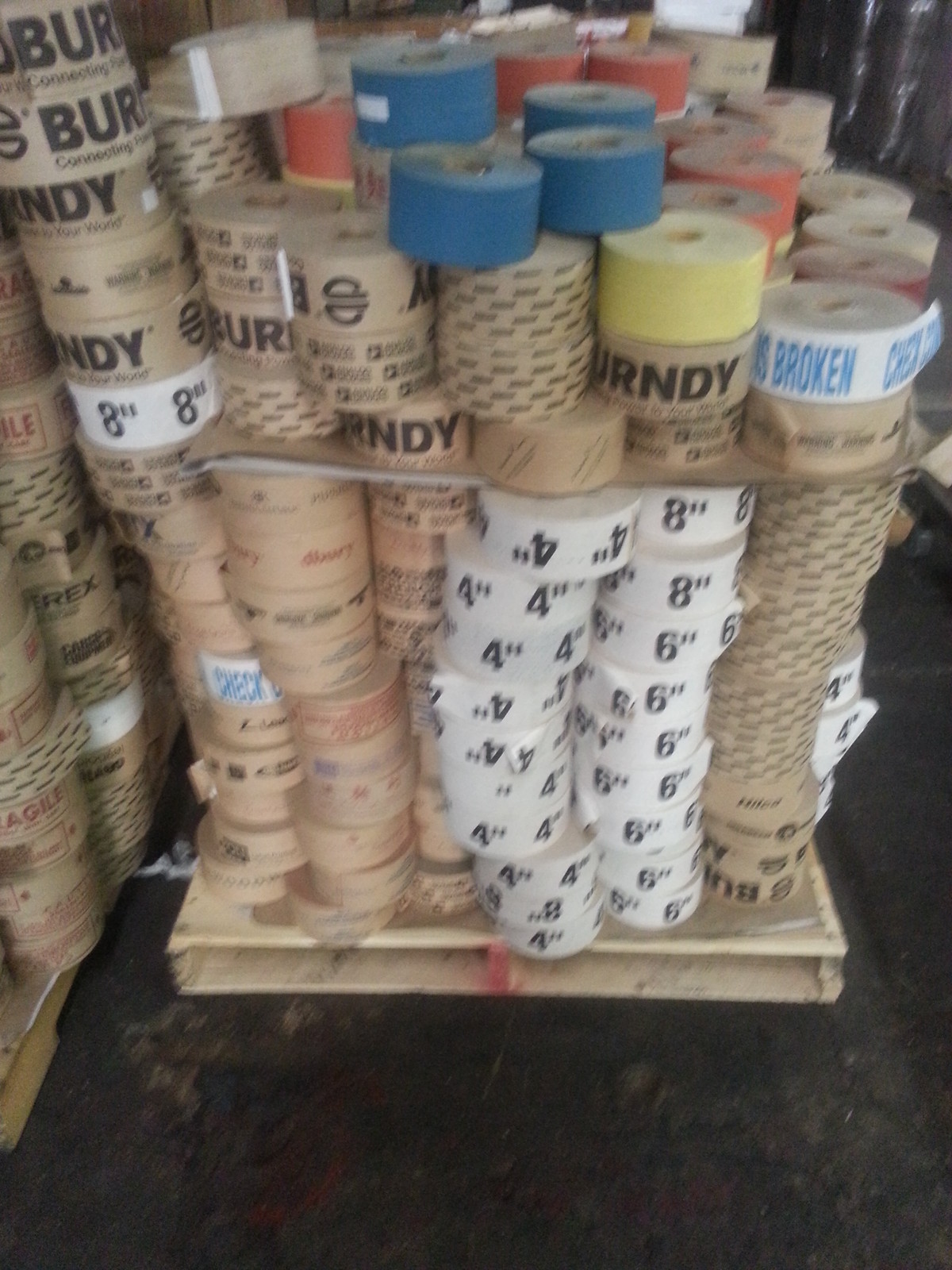 GUMMED TAPE NON REINFORCED*MISPRINTS 10 ROLLS 600′ EA 40.00 /CS MUST READ ****