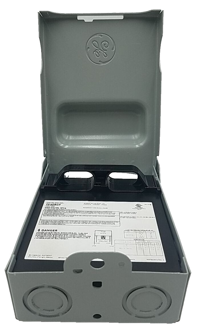 GE TF30RCP Safety Disconnect Switch 30A 240V Rainproof Surface Mount
