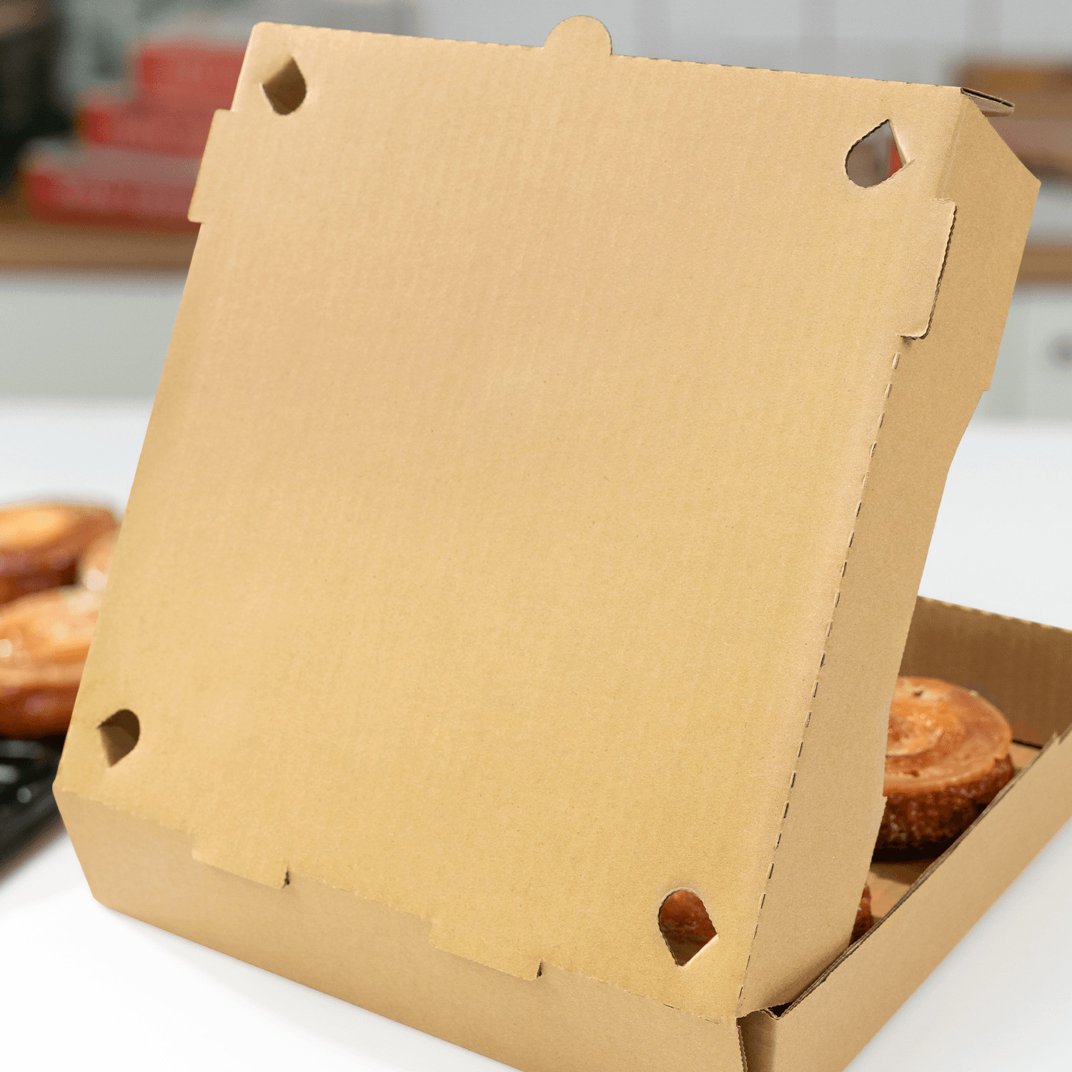Karat Corrugated Pizza Box, 10”x10”x2”, Kraft – 50 pcs, FP-PBF10K