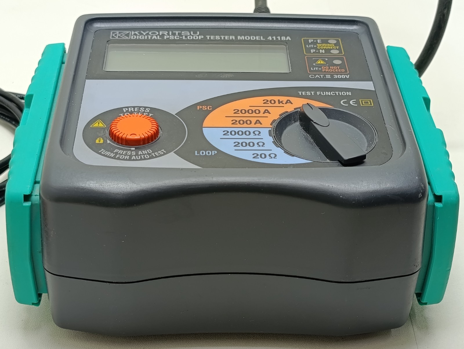 Kyoritsu Digital PSC Loop Tester Model 4118A 20kA 2000 Fault Impedance Meter