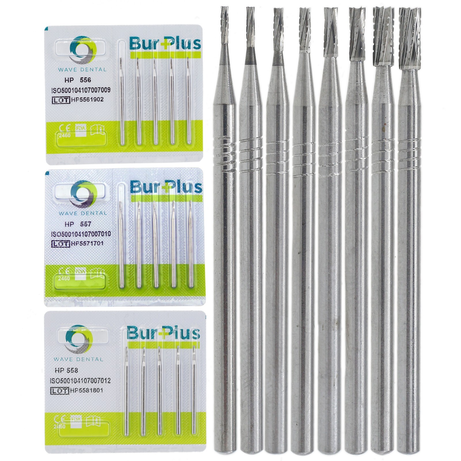 Wave Dental Carbide Burs HP 2 8 557 703L Round For Slow Speed Straight Handpiece