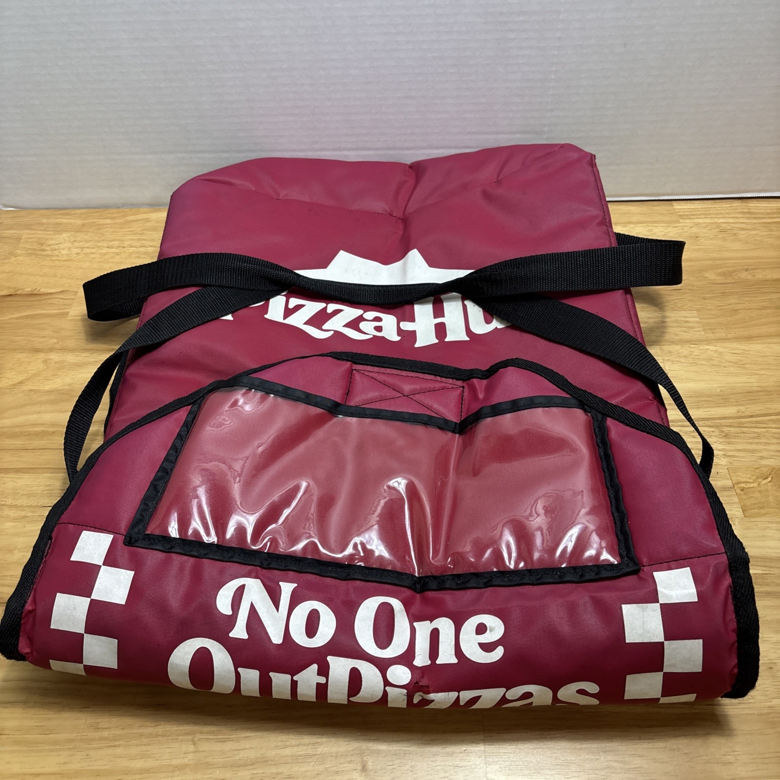 Authentic Pizza Hut Insulated Delivery Bag Rare Gig-Use Red & White Keep Warm
