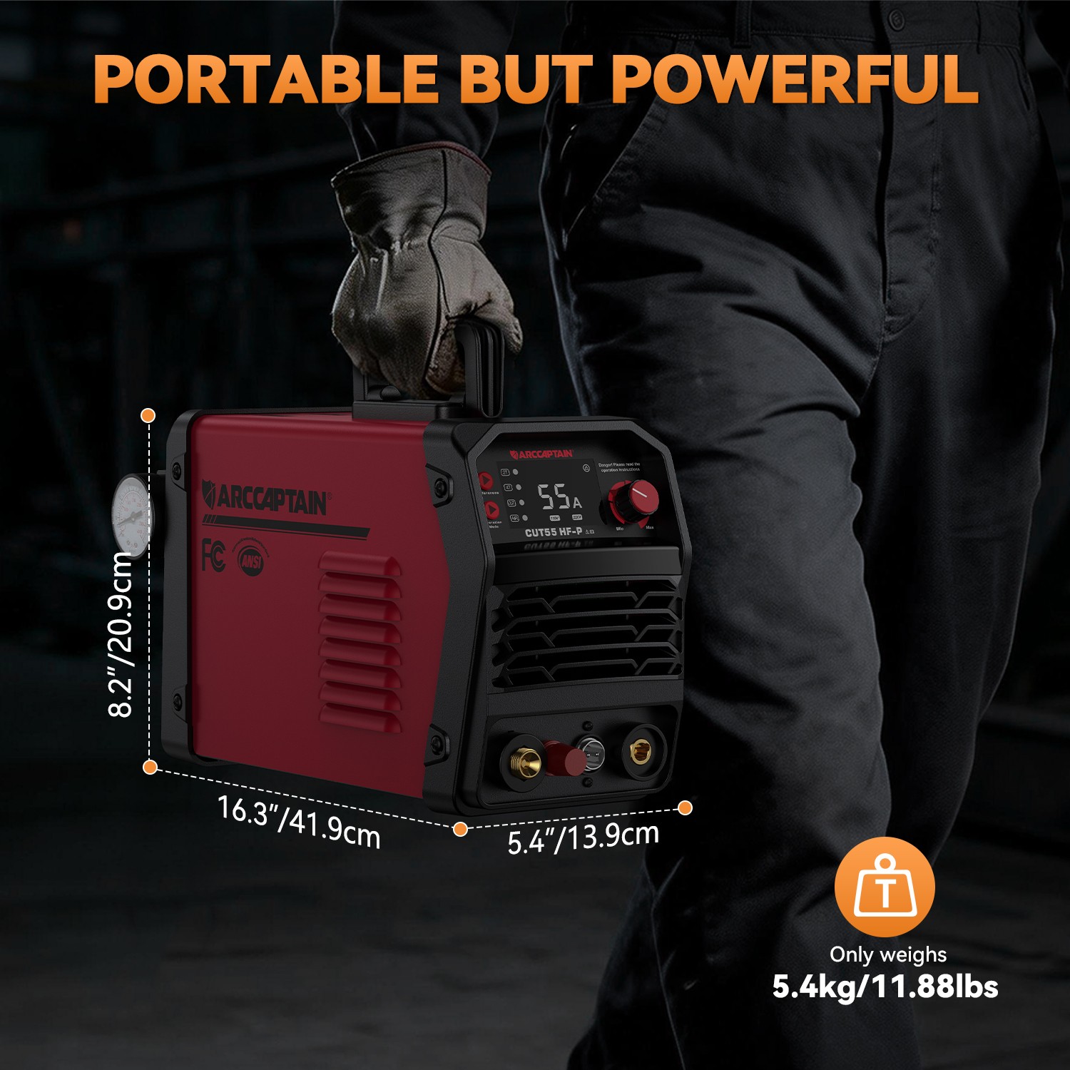 2026 ARCCAPTAIN CUT55 HF-P 55A Plasma Cutter – 110V/220V Dual Voltage IGBT Tech
