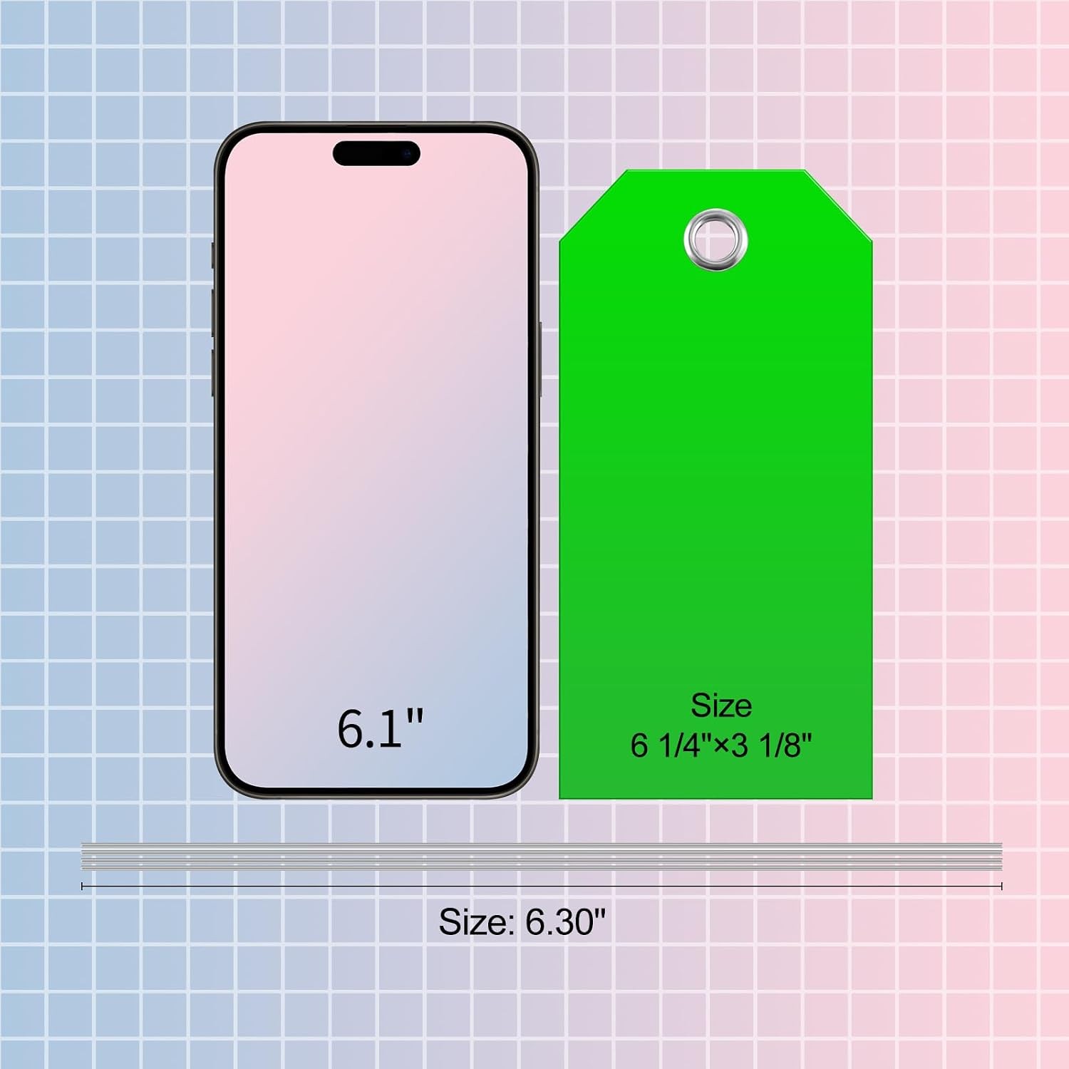 Heavy Duty Green Shipping Tags 6 1/4″ x 3 1/8″ Waterproof with Wire Attached