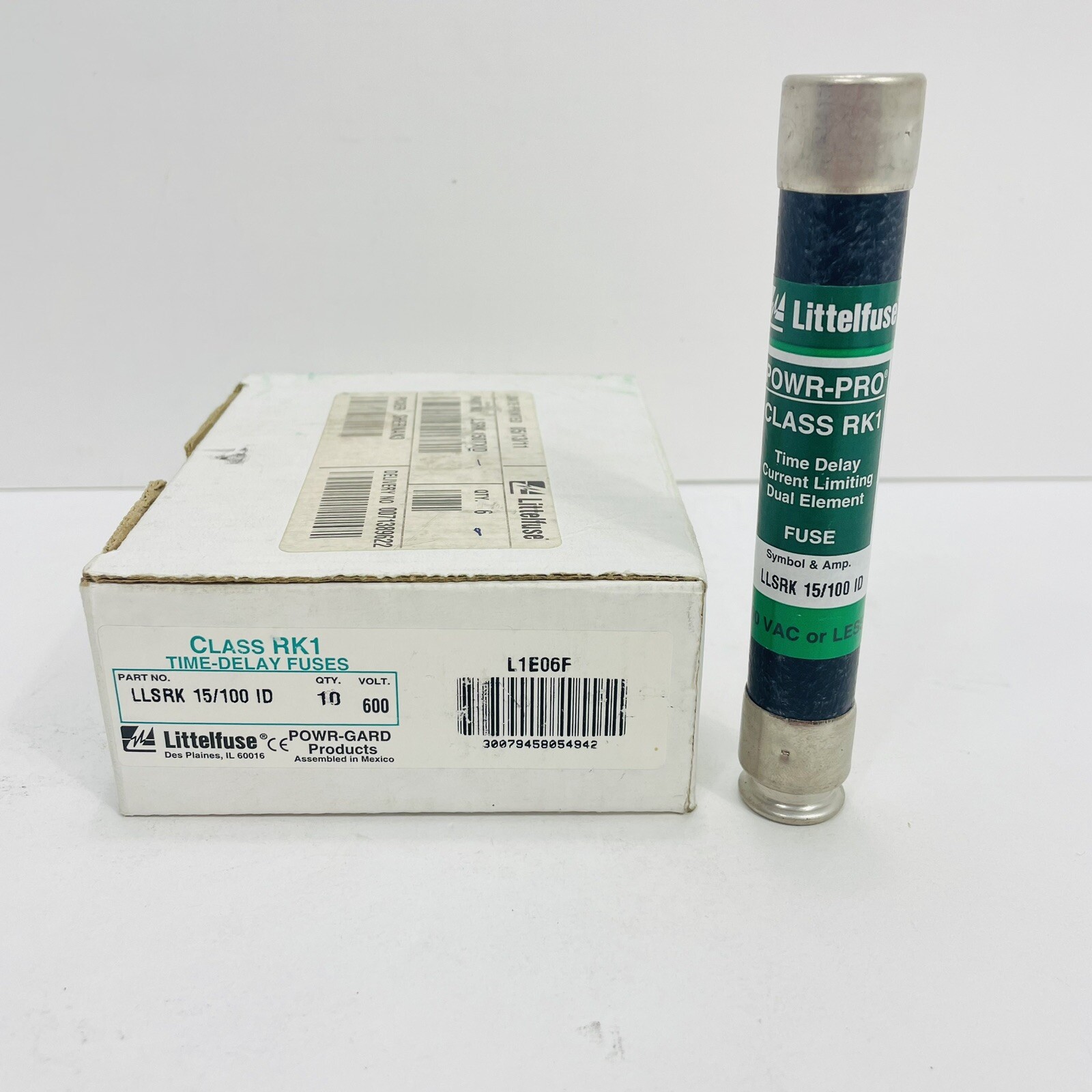 Qty 1 Littelfuse LLSRK 15/100 ID Class RK1 Time-Delay Fuse 600V 15/100A ~NEW~
