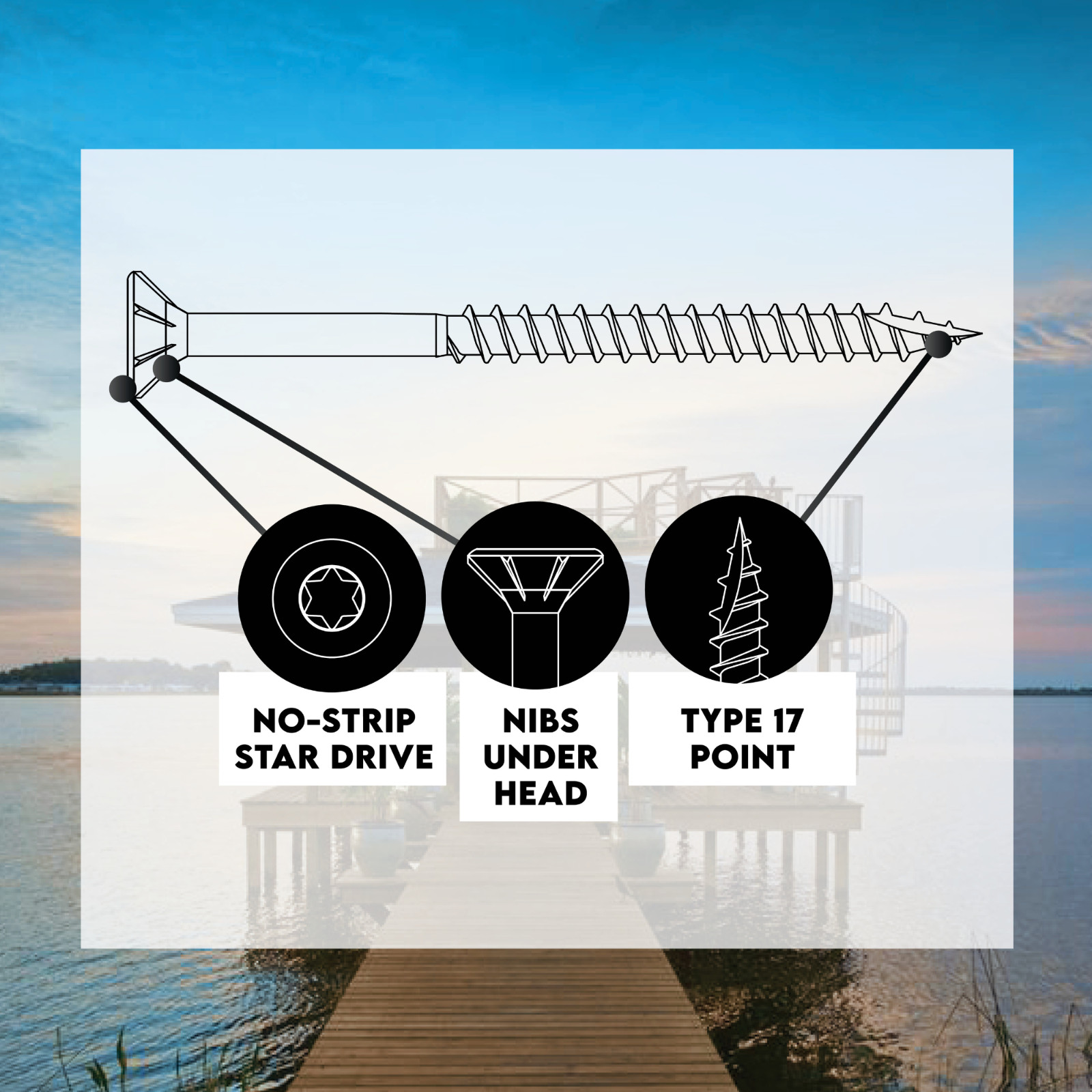 Stainless Steel Wood Screws, Star Drive, Qty 100 DIY Pack, Various sizes