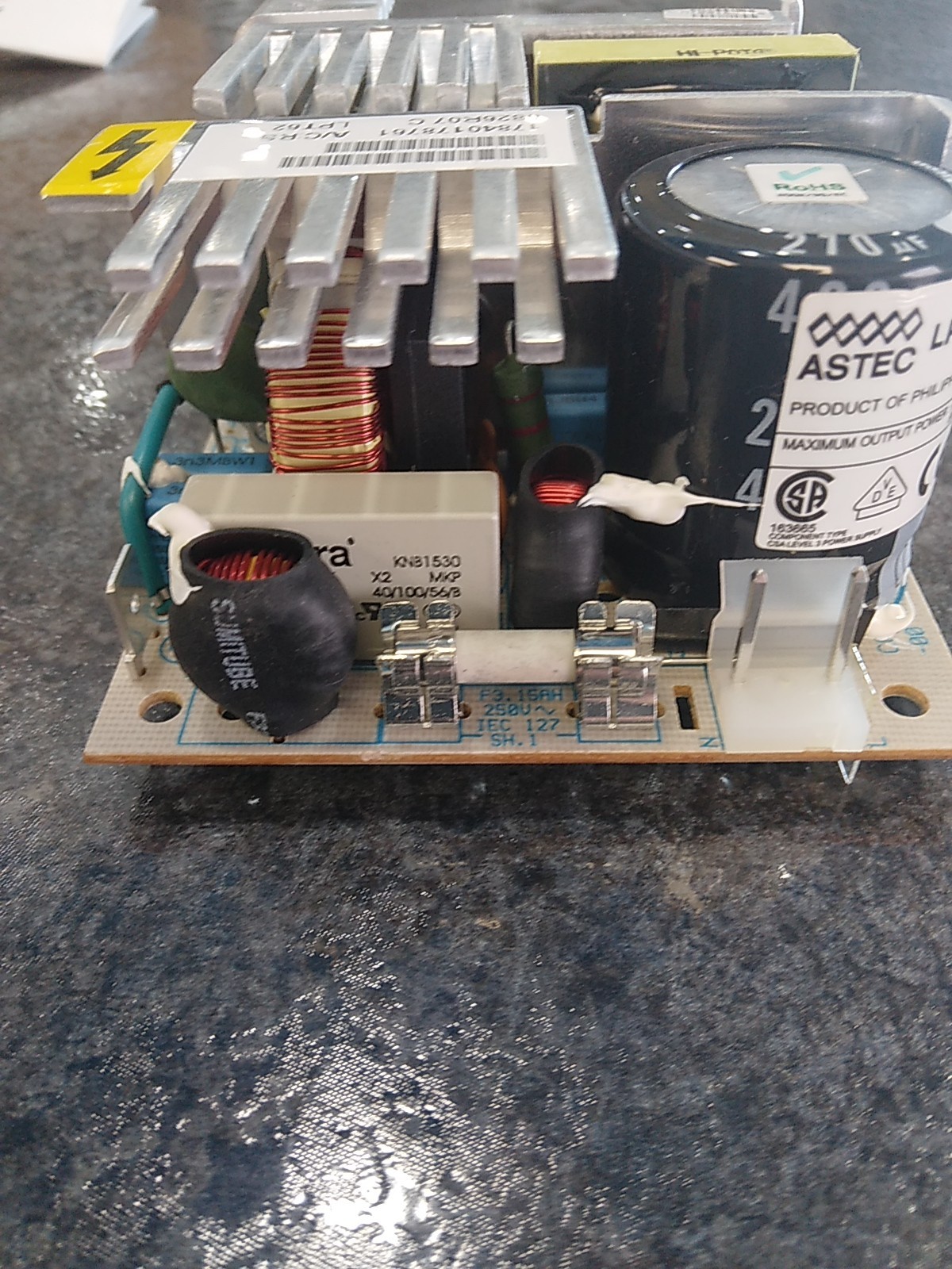 ASTEC LPT62 Switching Power Supply +5V/8A +12V/3.5A-12V/1A Brock #2563-00026 NOB