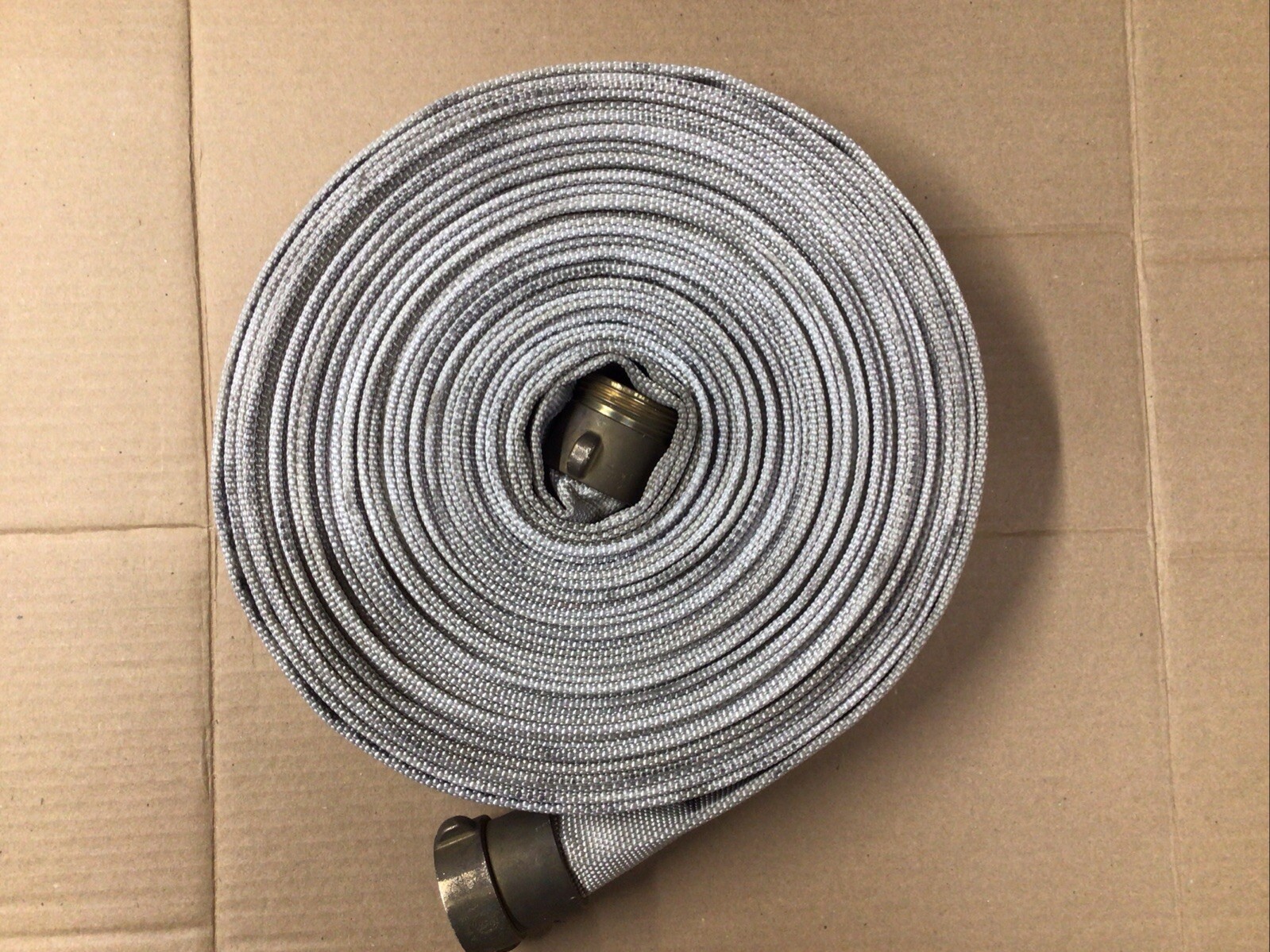 POLYFLEX 1-1/2″ X 75′ Single Jacket Fire Hose w/ 1-1/2″ NST Brass Couplings