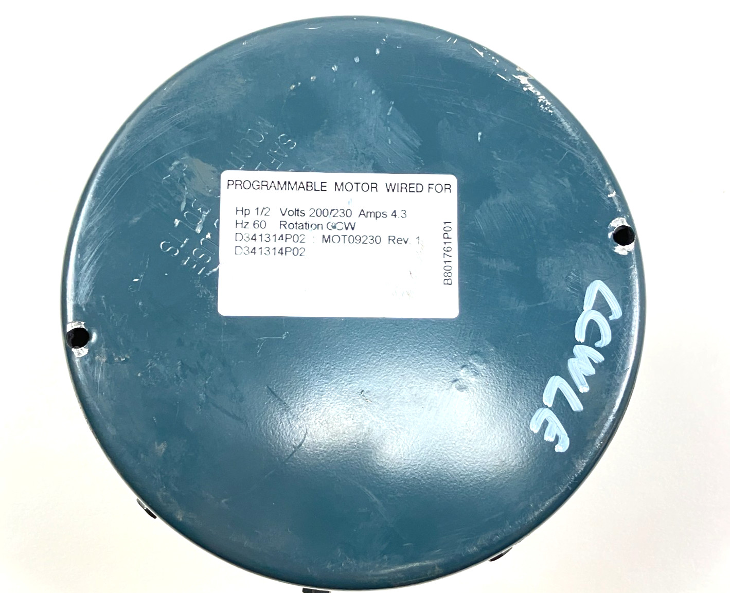 GE ECM2.3 CN03 Wired for D341314P02 MOT09230 1/2HP 200/230V CCWLE used #J303