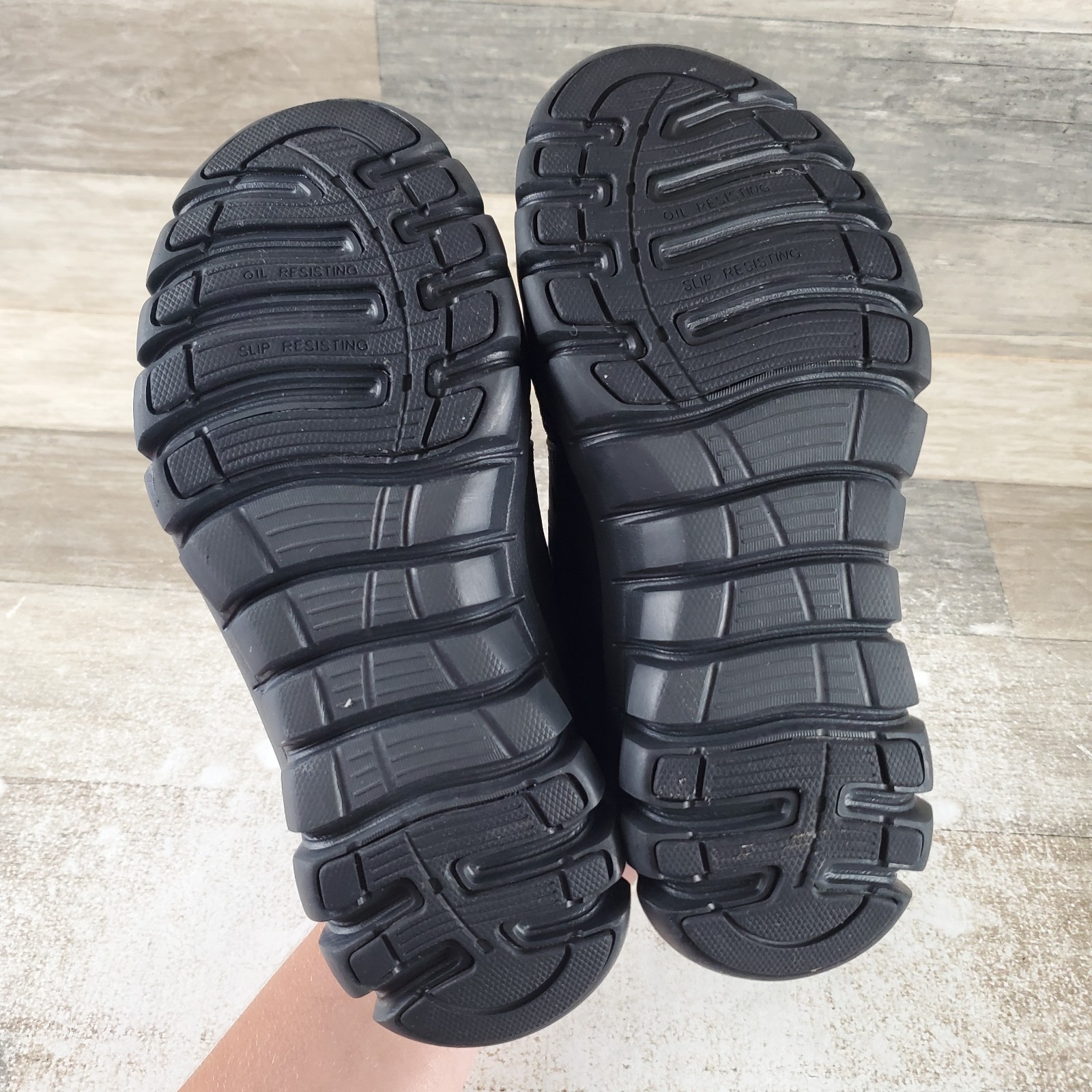Reebok Sublite Cushion Womens Work Shoes Sz 4 M Black Alloy Toe Lace-Up Sneakers