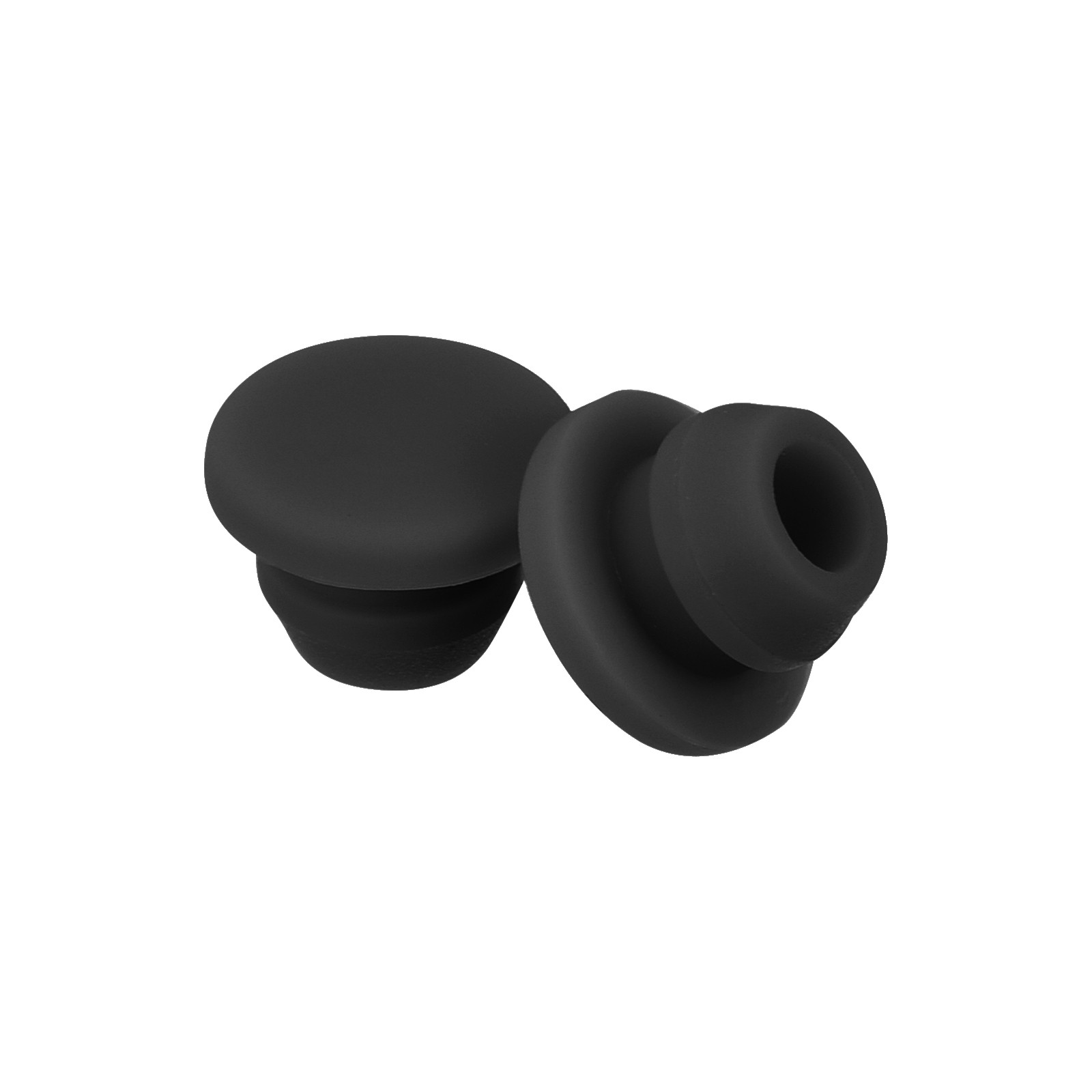 20pcs Silicone Snap in Locking Hole Plug 6mm Narrow Groove 2mm Black