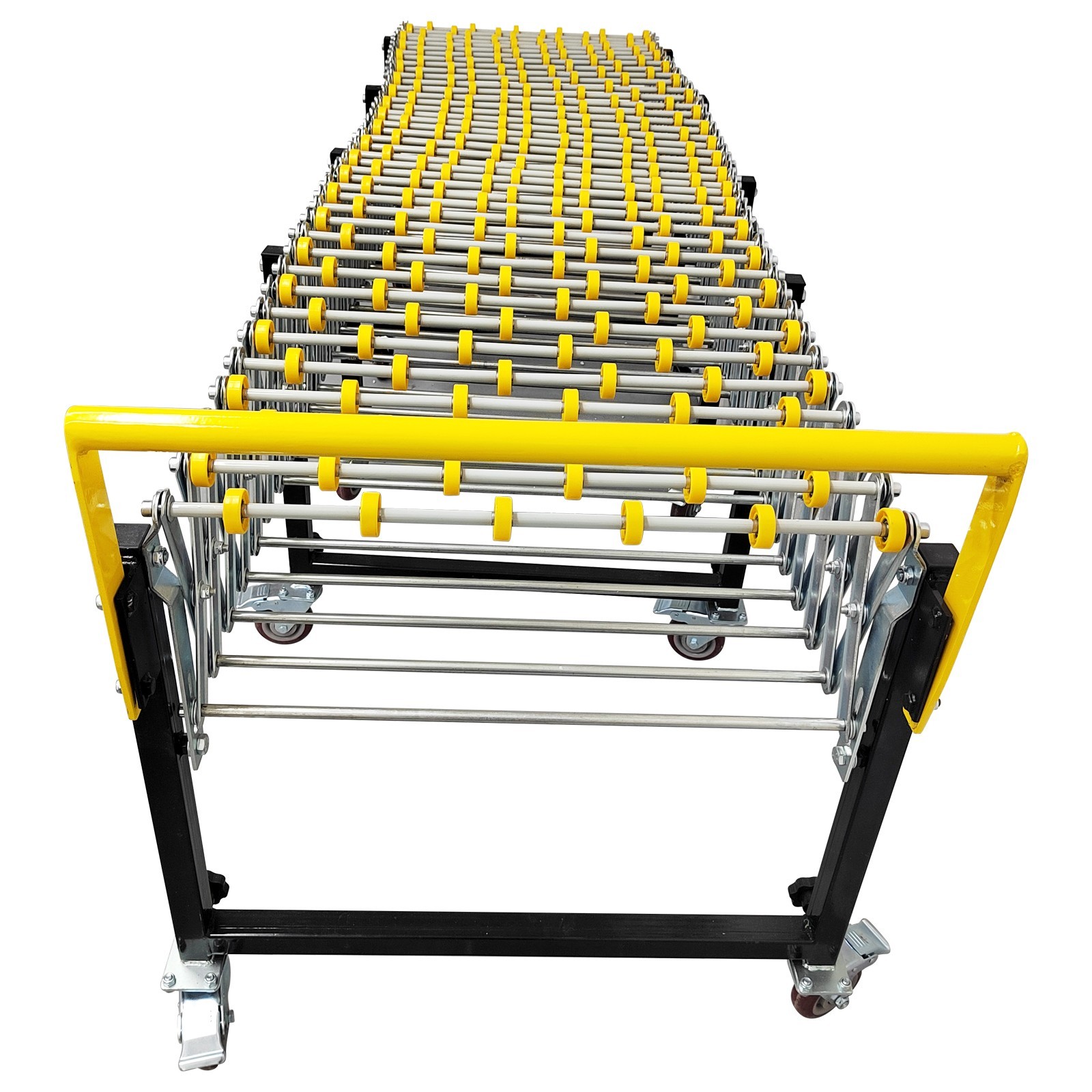 Folding Conveyor 5.1-19.66ft Length Unpowered Roller Conveyors 23.6″ Width