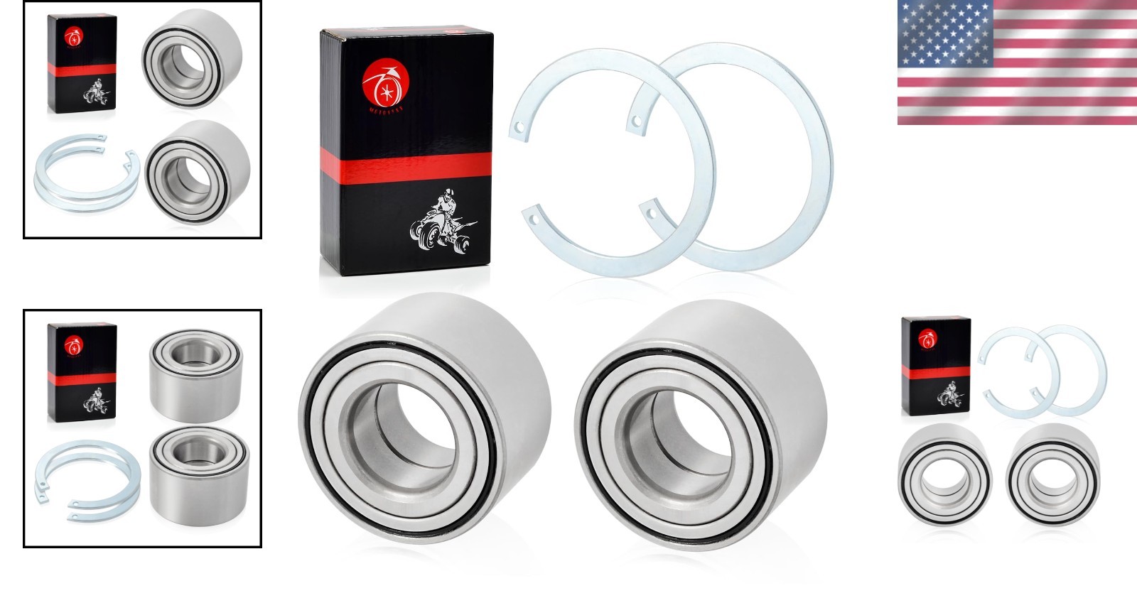 Front Wheel Bearings & Circlip for 420 TRX 500 520 2014-2024 91051-HR3-A21 27×55