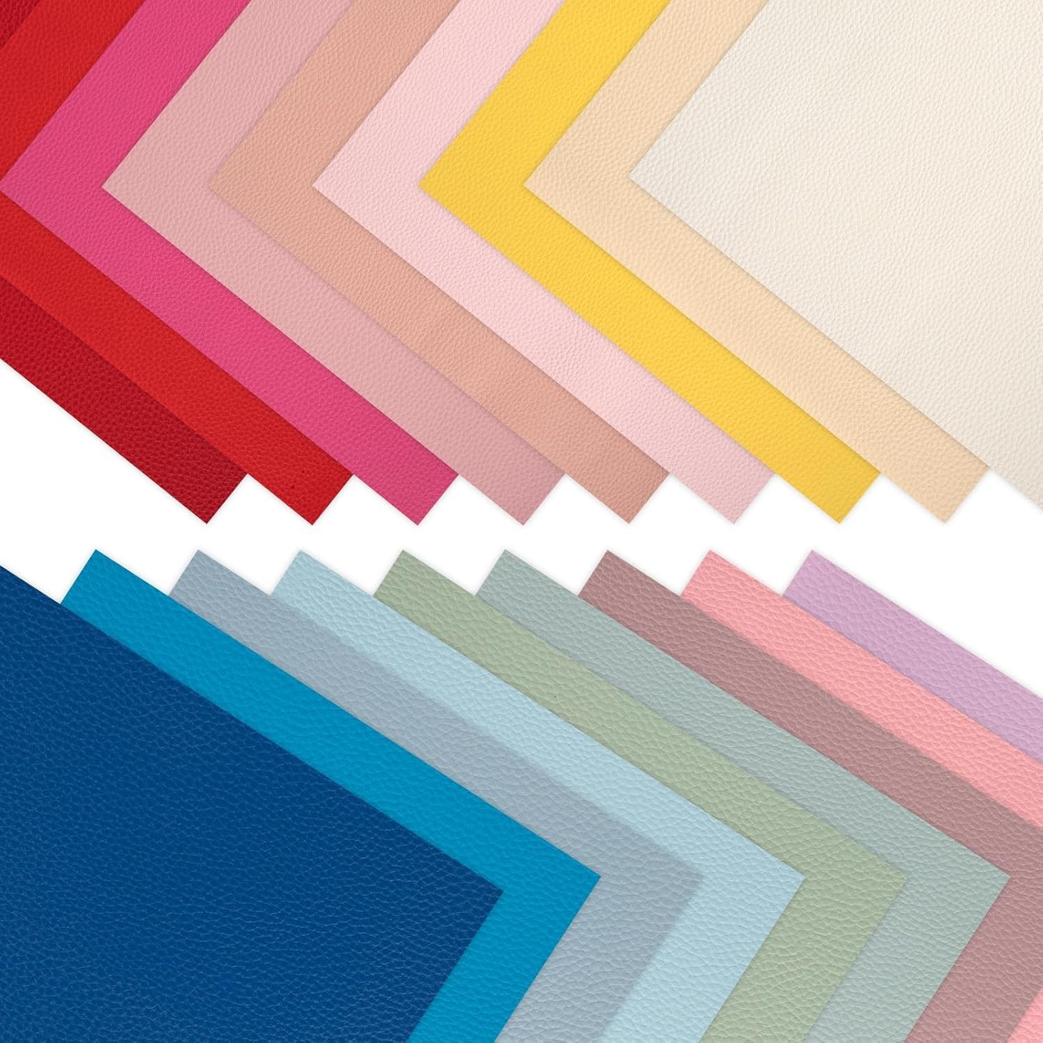 18 Pieces Faux Leather Sheets, 8×12 inches Pastel Soft Leather Fabric Colourf…