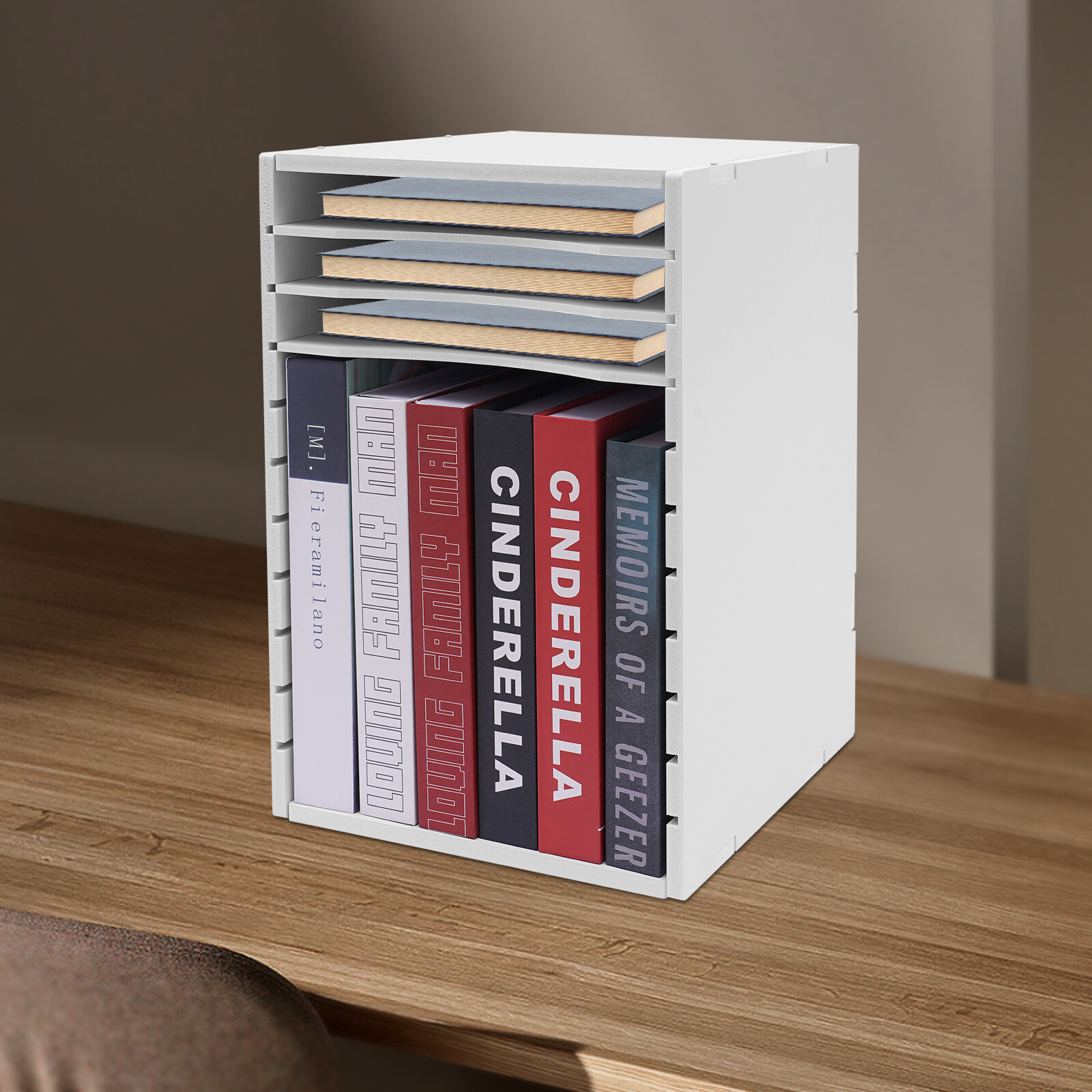 Document Organizer Vertical Desktop Sorter 11-Compartments Paper Storage Holder