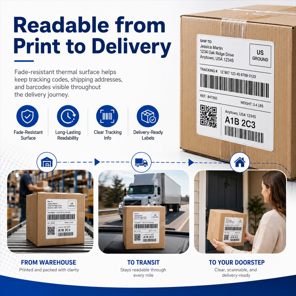 30256 Shipping Label 2-5/16″ x 4″ For DYMO LabelWriter 300 310 320 330 400 450