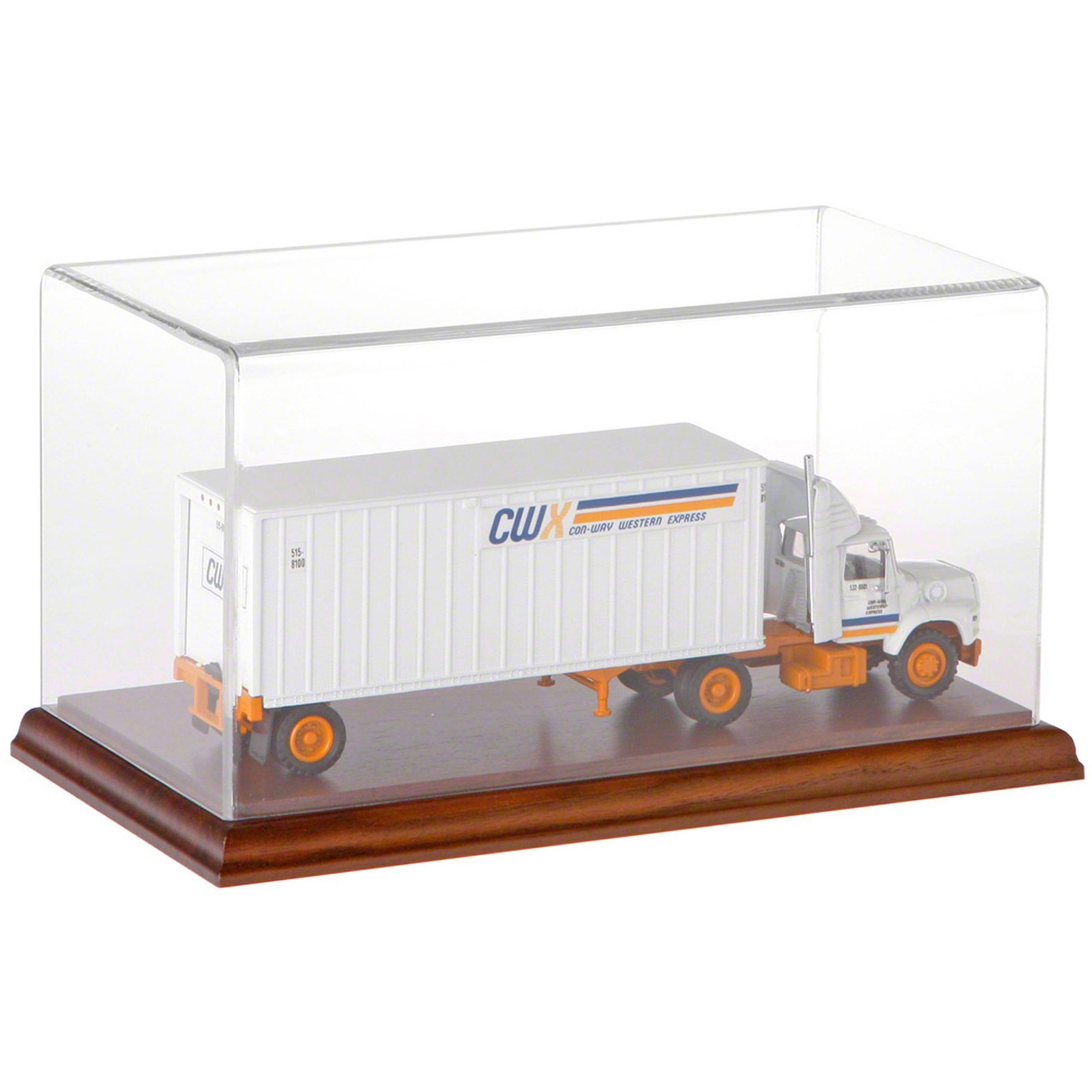Plymor Clear Acrylic Display Case with Hardwood Base, 10″ W x 5″ D x 5″ H