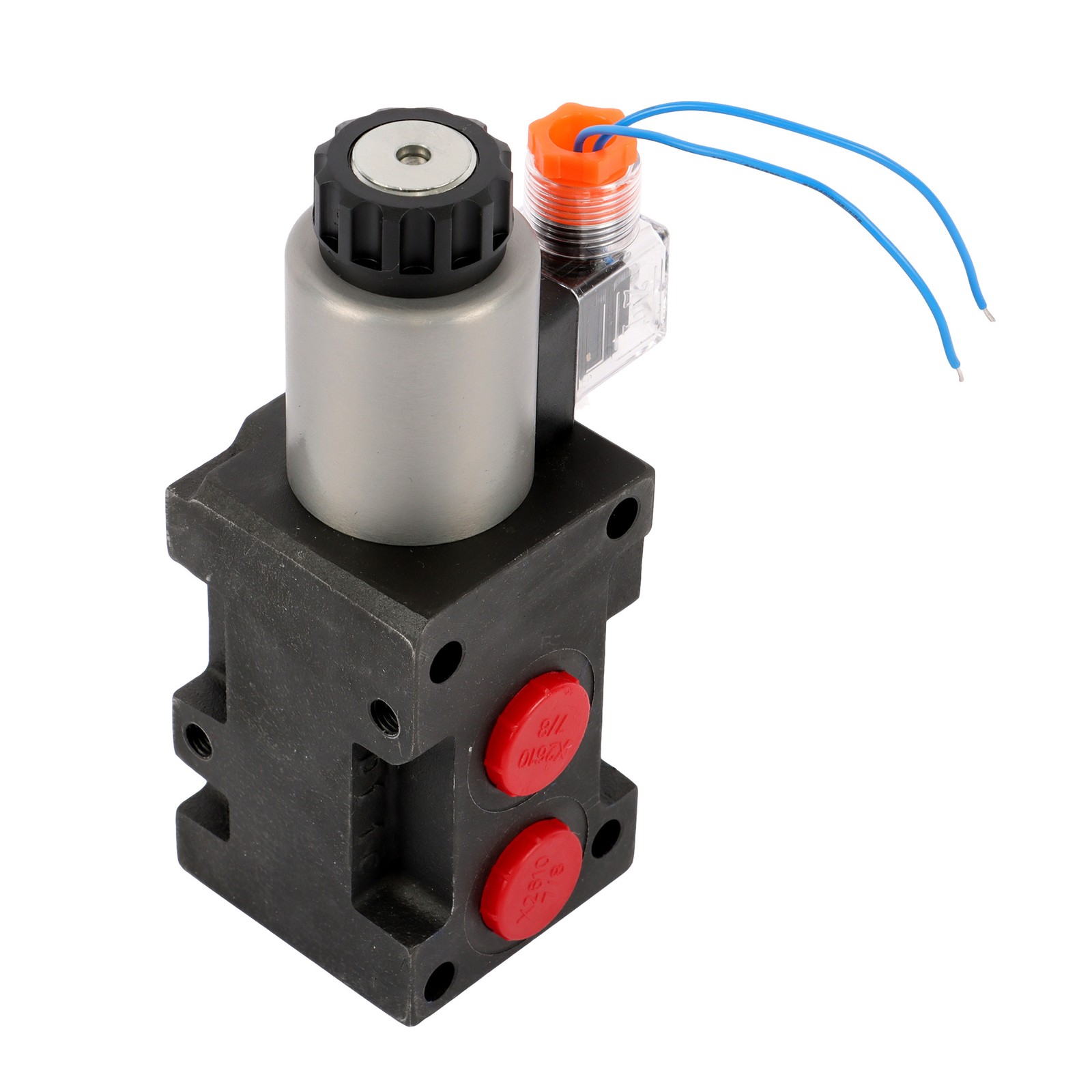6 Port 12V DC Hydraulic Diverter Valve 13 GPM 25MPa 3 Connectors