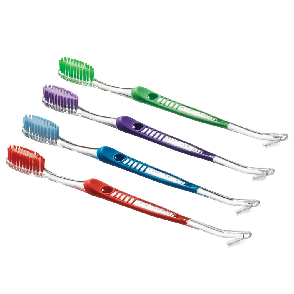 Set x 144 Dual Head 4 Rubber Handle ORTHODONTIC Toothbrush 10003 Orthodentalusa