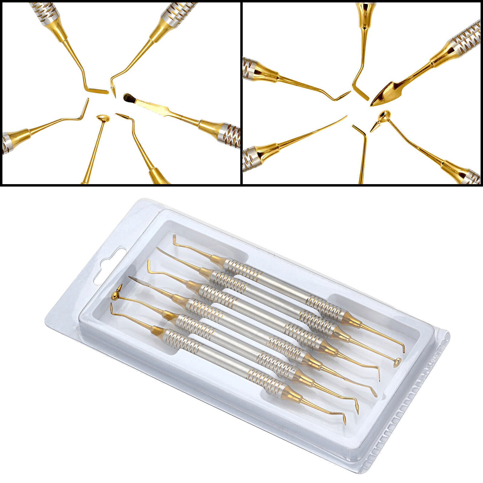 6Pcs/Set Dental Composite Resin Filling Spatula Repair Restorative kits US