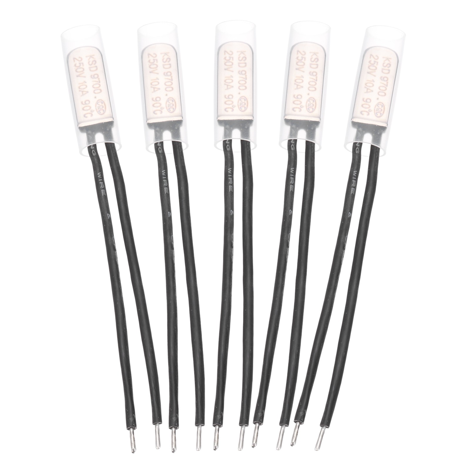 5 Pcs KSD9700 Thermostat 90°C/194°F Temperature Switch N.C 10A Metal