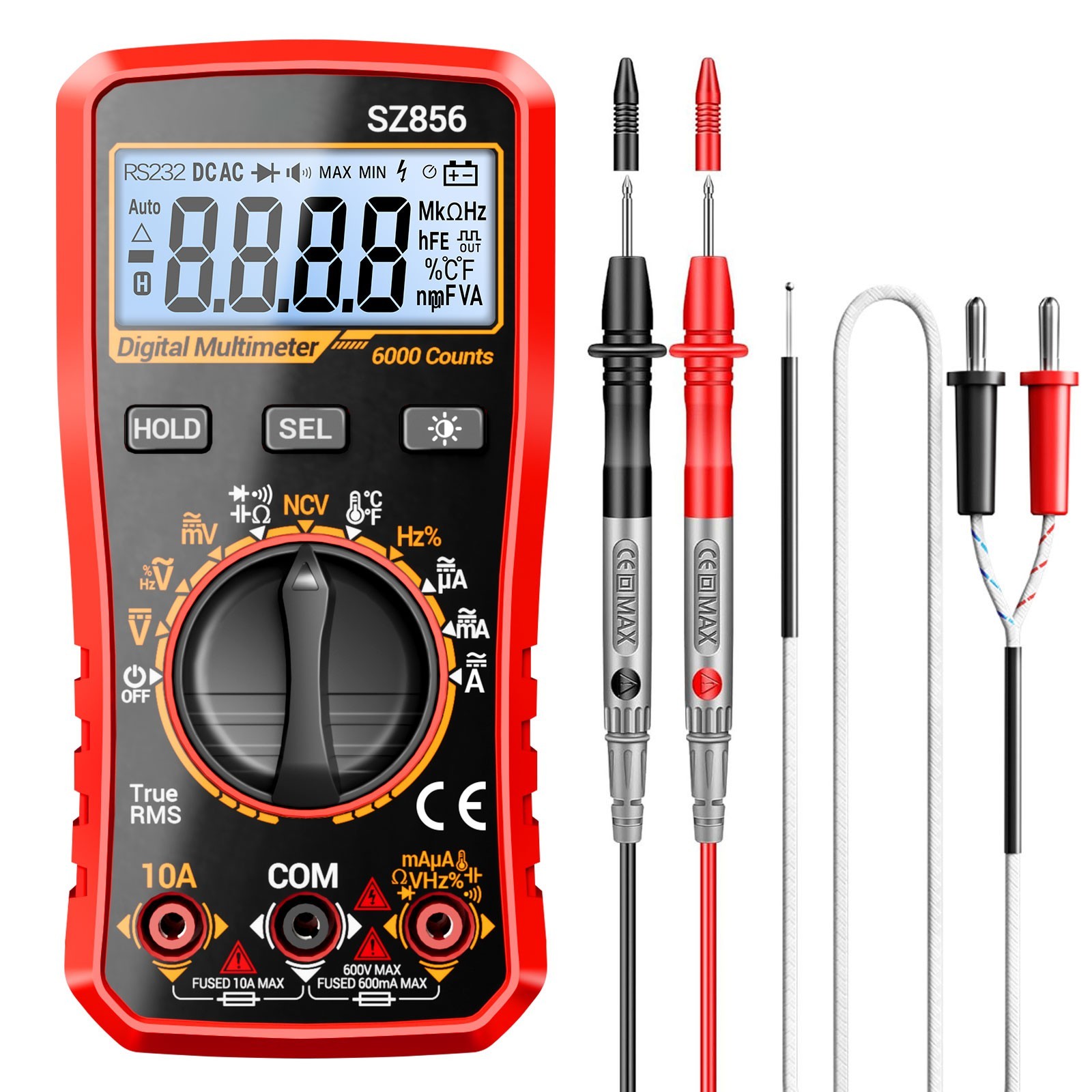 ANENG Digital Multimeter True RMS 6000 Counts Auto Ranging AC DC Voltage Tester
