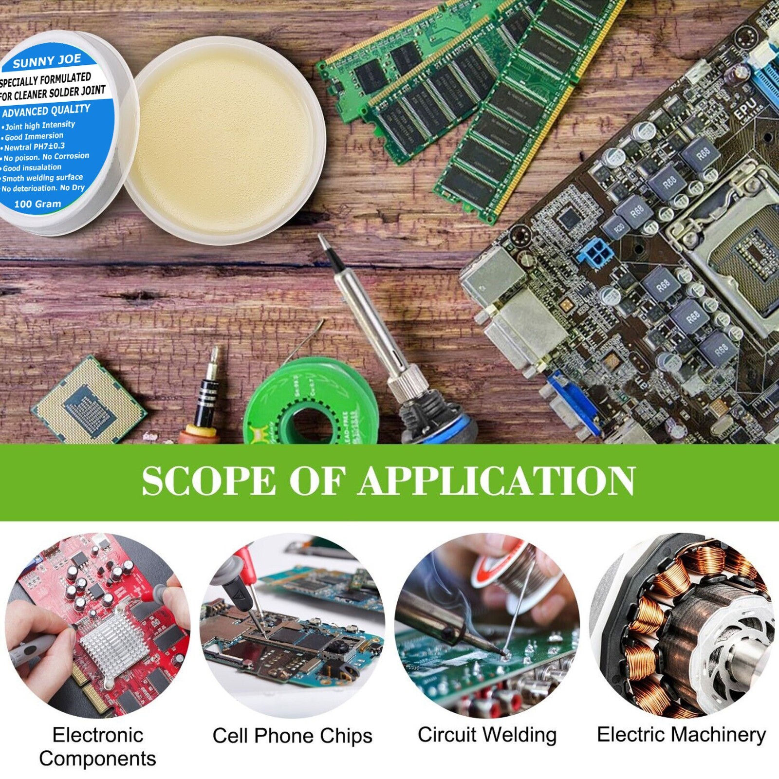 100g Soldering Flux Paste Solder Rosin Welding Grease Cream for Phone PCB Board