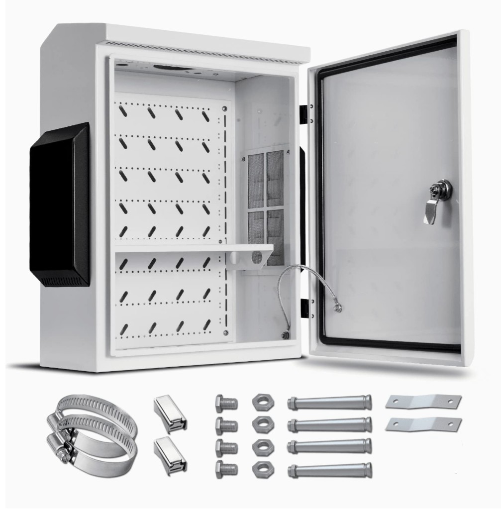 Outdoor Electrical Box, Cold-Rolled Steel Plate, Aluminum Beam, 19.6x 15.7x 7.9