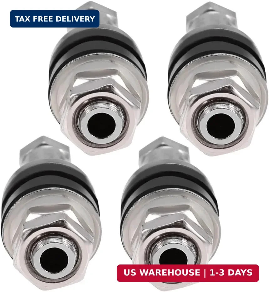Metal/Chrome Tire Valve Stems High Pressure Bolt in Valve Stem Flush Mount 4 Pcs