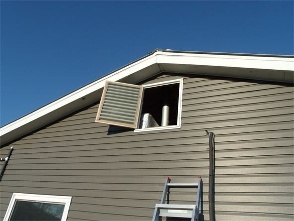 24″ WIDE X 30″ TALL HINGED ALUMINUM GABLE VENT WITH WHITE ENAMEL FINISH