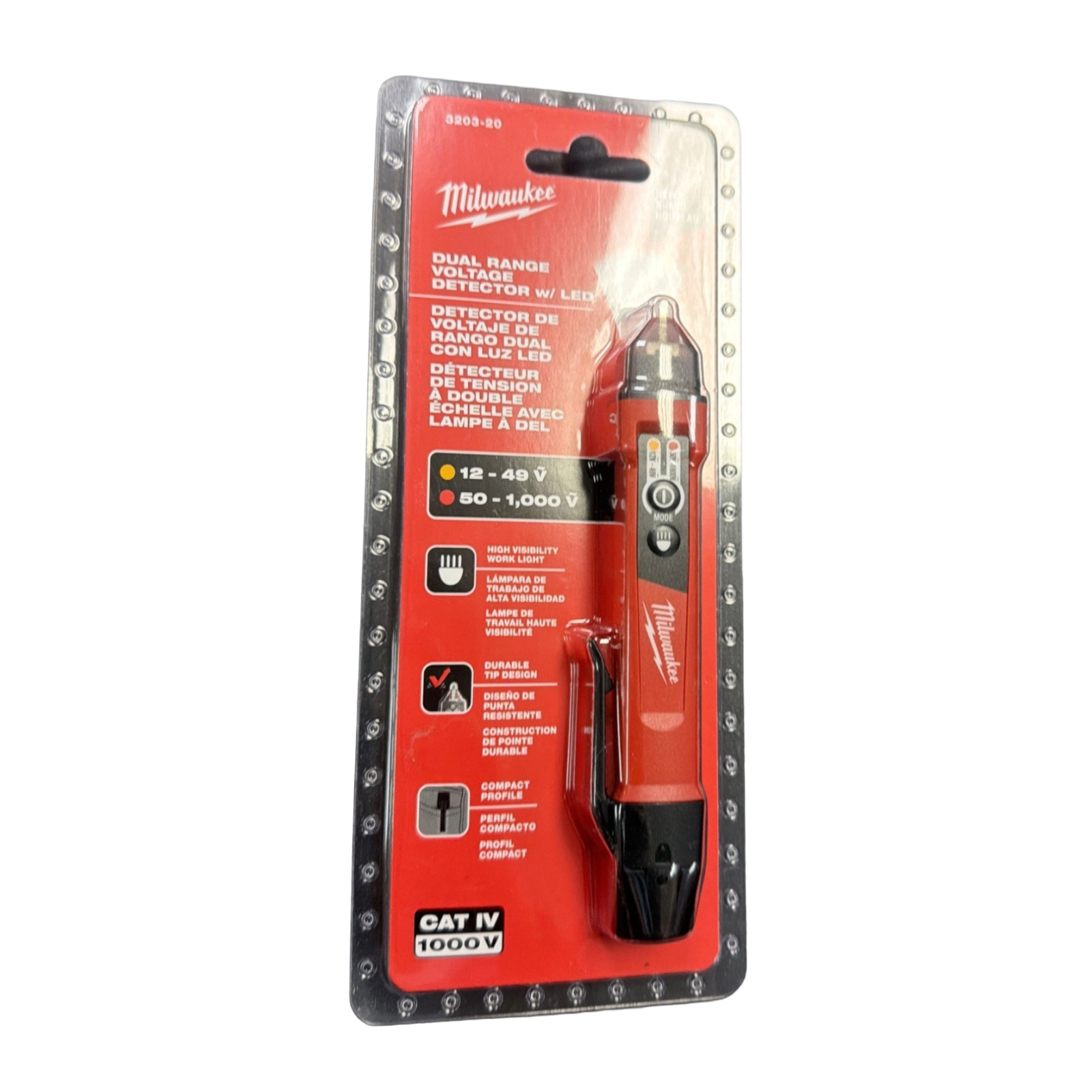 Milwaukee 3203-20 Dual Range Non-Contact Voltage Detector w/LED