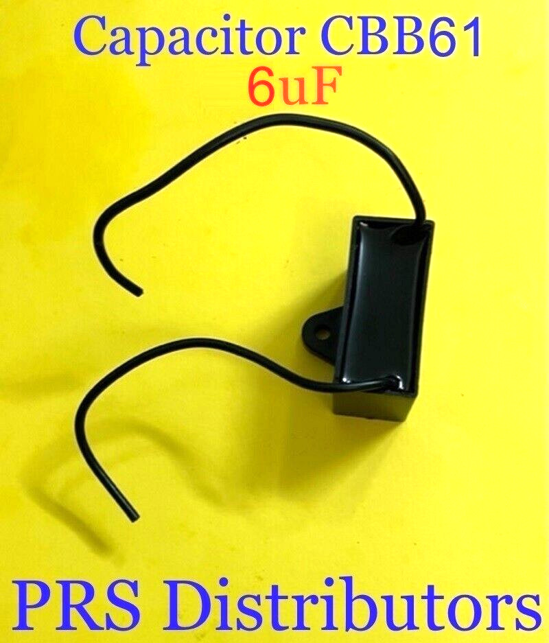 CBB61 6uF 6mF Motor Ceiling Fan Capacitor replacement 2-Wire 450VAC 50/60 HZ