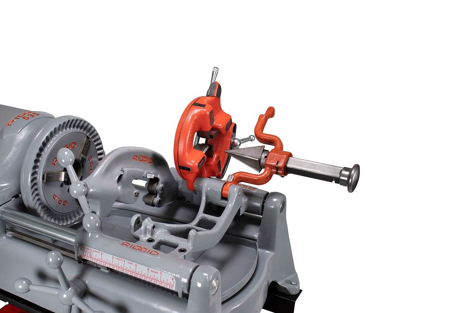 Reconditioned RIDGID® 535 V1 Pipe Threading Machine with Cart Dies Heads & Oil