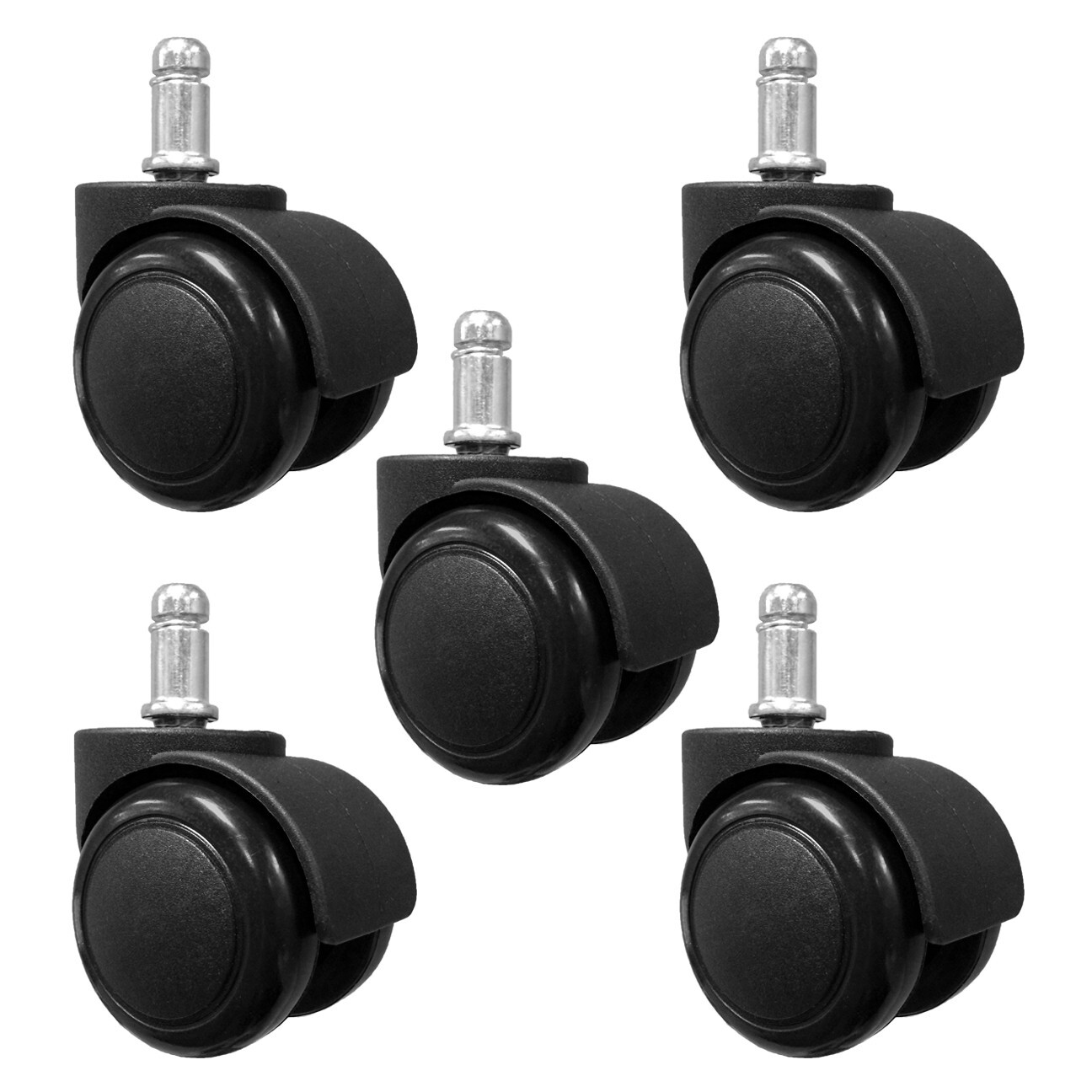 2″ Replacement Hard Floor Office Chair Caster – Set of 5 – S2986