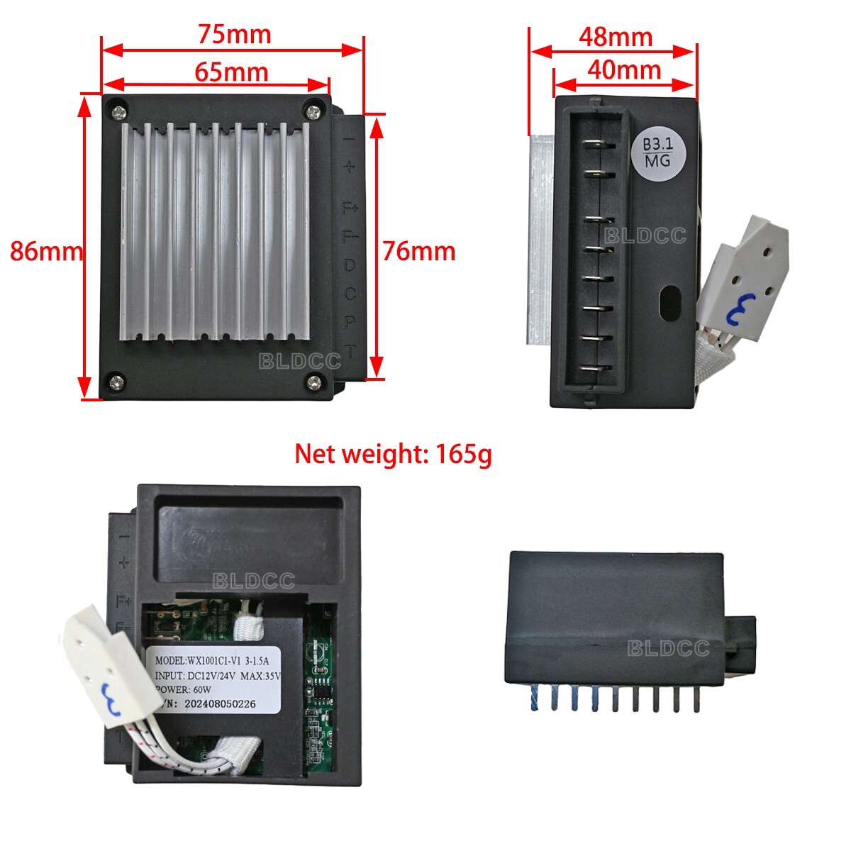 Variable Frequency Compressor Driver 60W DC 12V/24V Vehicle Refrigerator Freezer