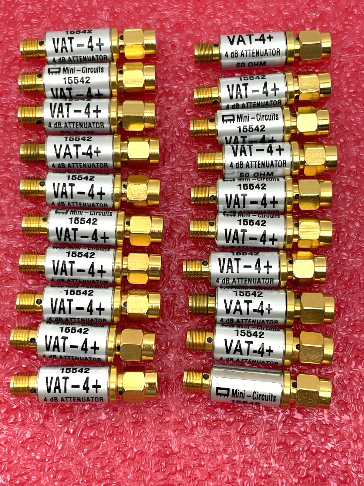 MINI-CIRCUITS 4 dB ATTENUATOR VAT-4+ FXD SS SMA 50 OHM 6 GHz (LOT of 20)