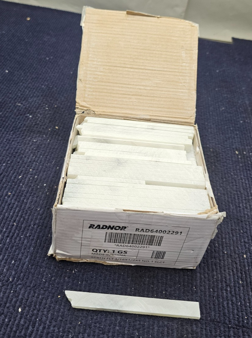 (QTY 2) RADNOR RAD64002291 Flat No.1 Select Soapstone 3/16 x 1/2 x 5 Gross Pack