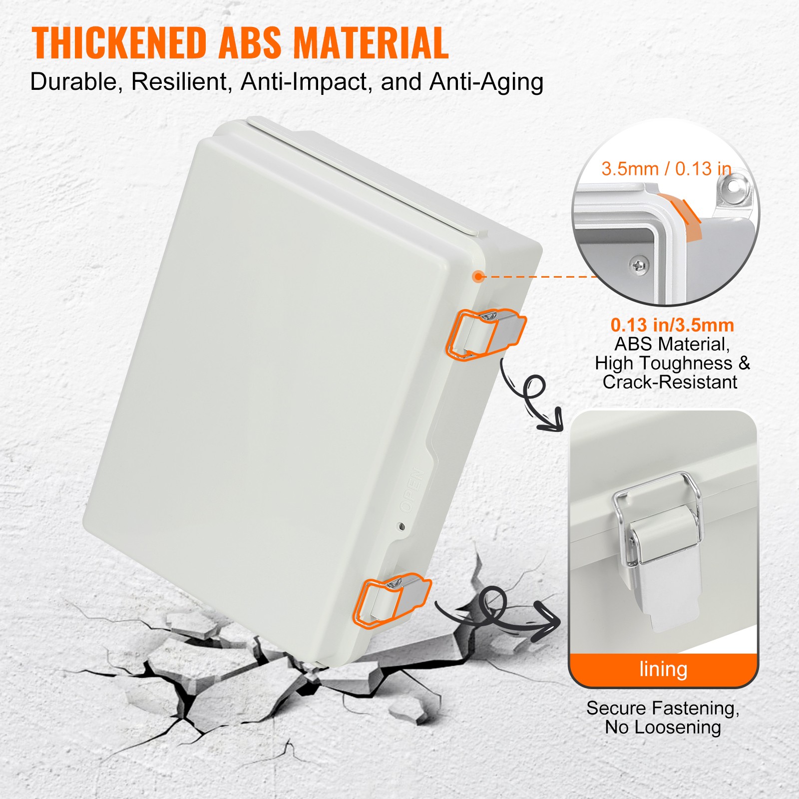 Uimoso Outdoor Junction Box 16.93×12.99×7.09 in ABS Plastic Electrical Enclosure