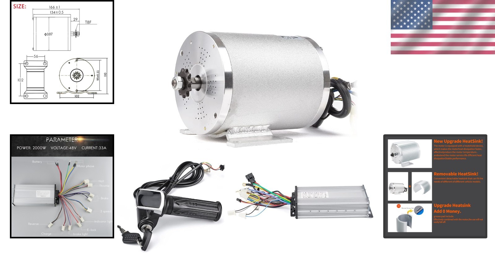 48V 2000W Scooter Motor Controller