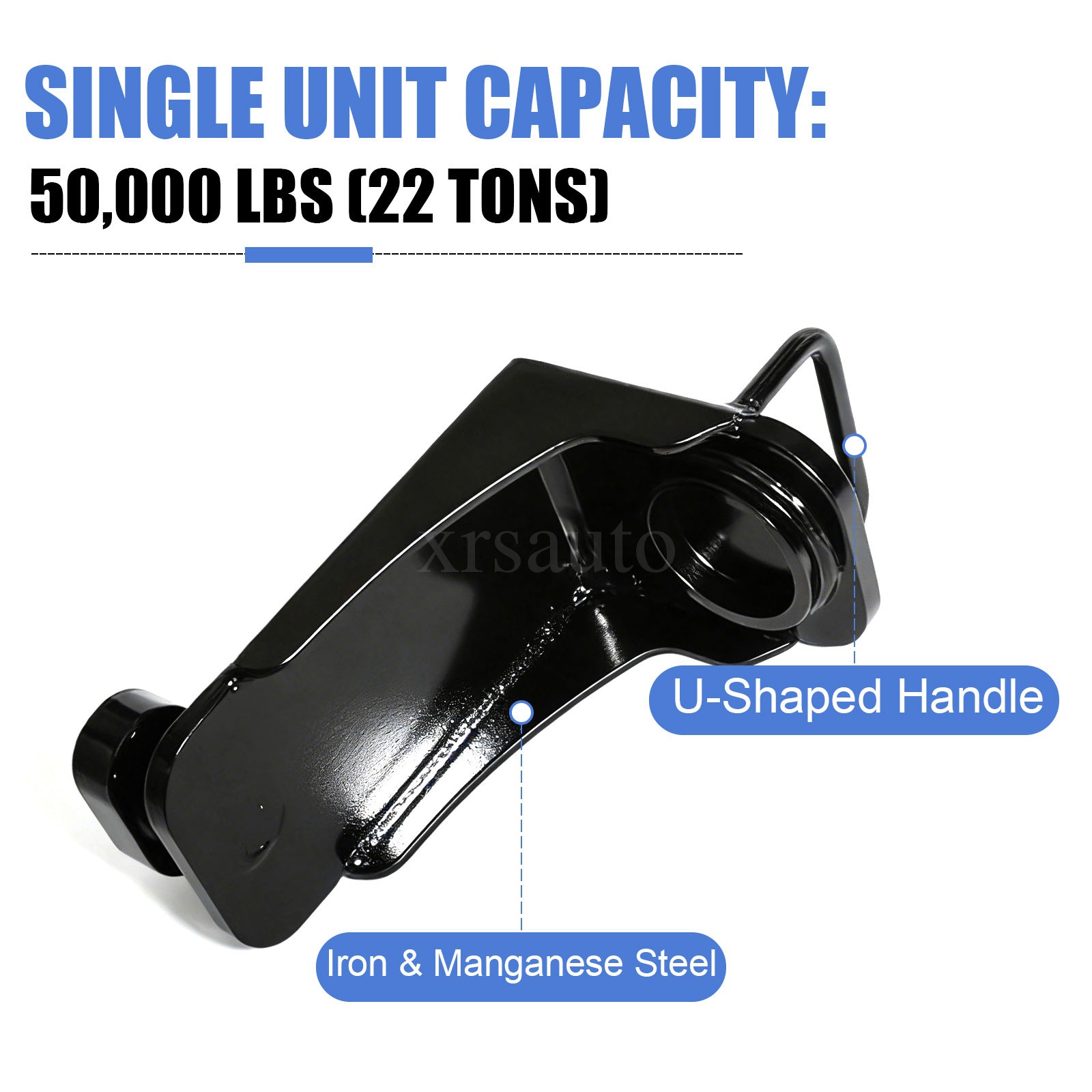 Pair Heavy Duty Shipping Container Jack Lug Leveler U-Shaped Handle 50000LBS
