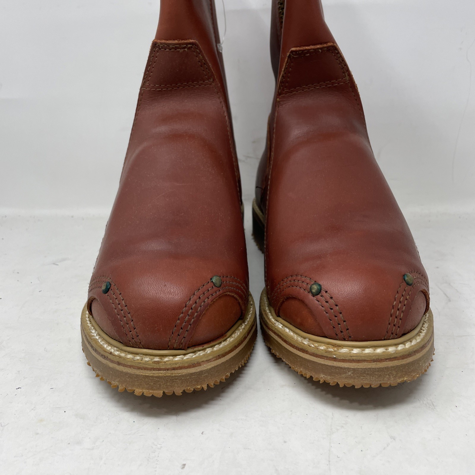 Carolina Women’s Brown 8″ Met Pull/Zip 517 Real Steel Toe Work Boots Size 8.5 M